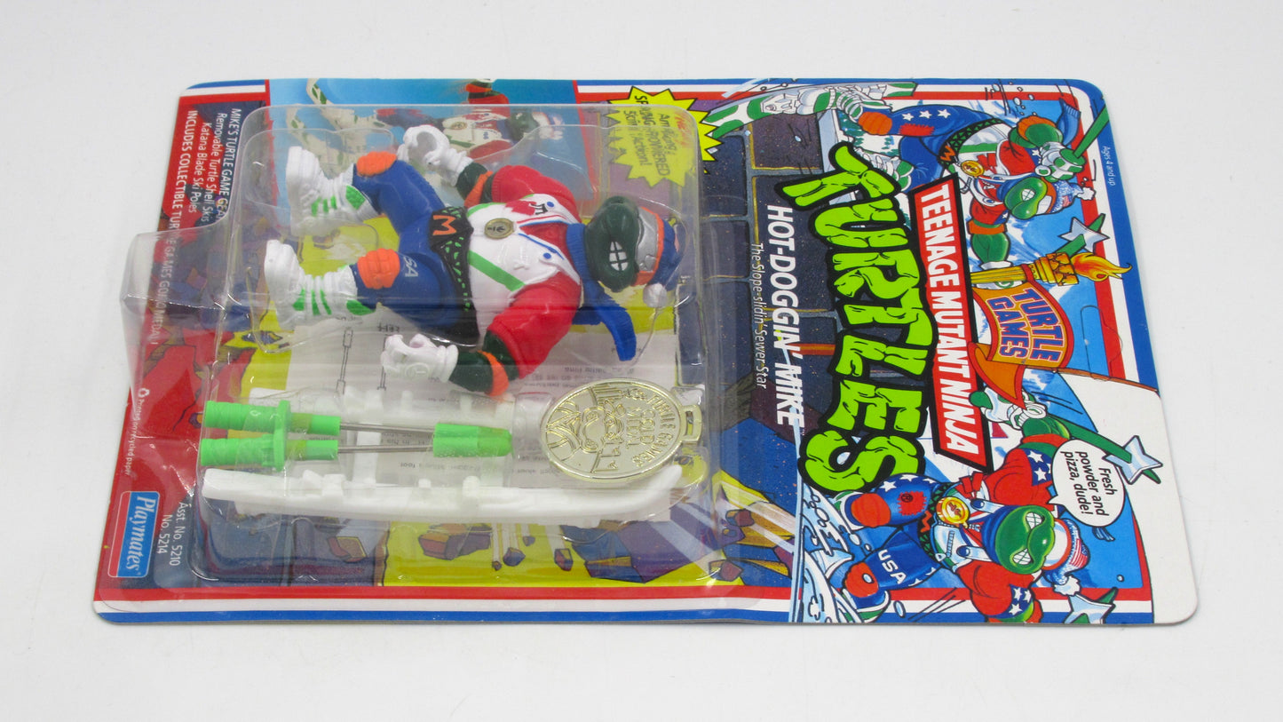 TMNT Turtle Games Hot-Doggin' Mike 4.5" Figure Teenage Mutant Ninja Turtles - Playmates (1992)