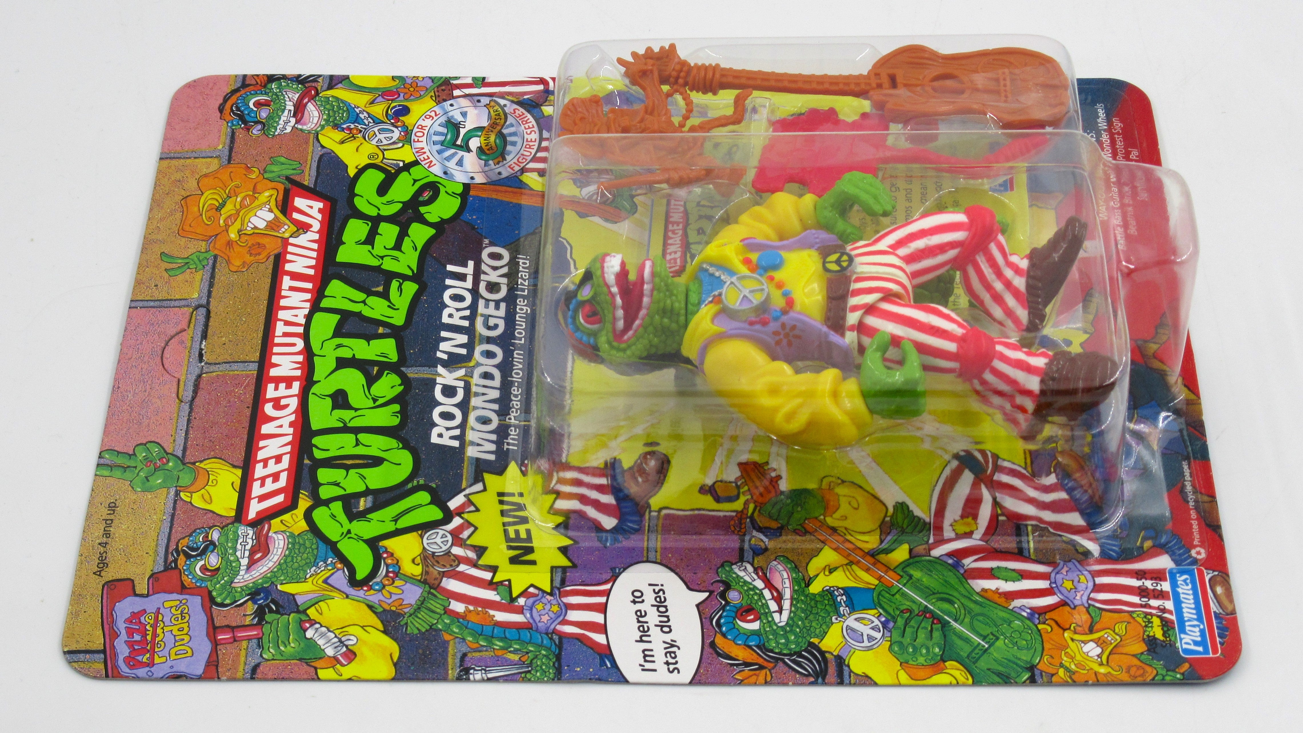 Teenage Mutant Ninja Turtles Rock N' Roll Mondo Gecko 4.5" Figure TMNTs - Playmates (1992)