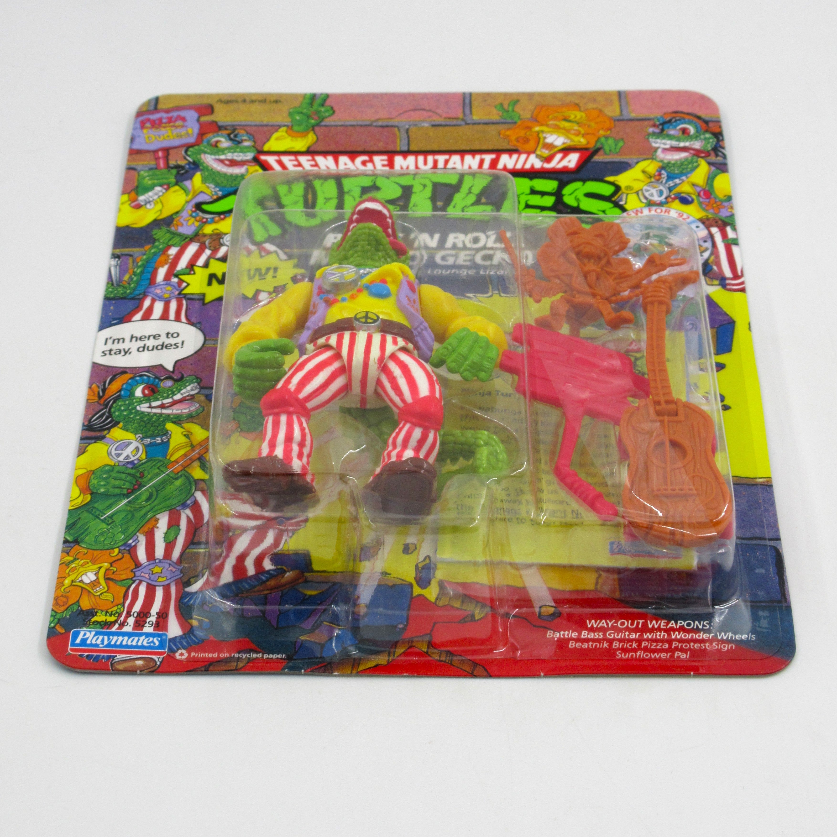 Teenage Mutant Ninja Turtles Rock N' Roll Mondo Gecko 4.5" Figure TMNTs - Playmates (1992)