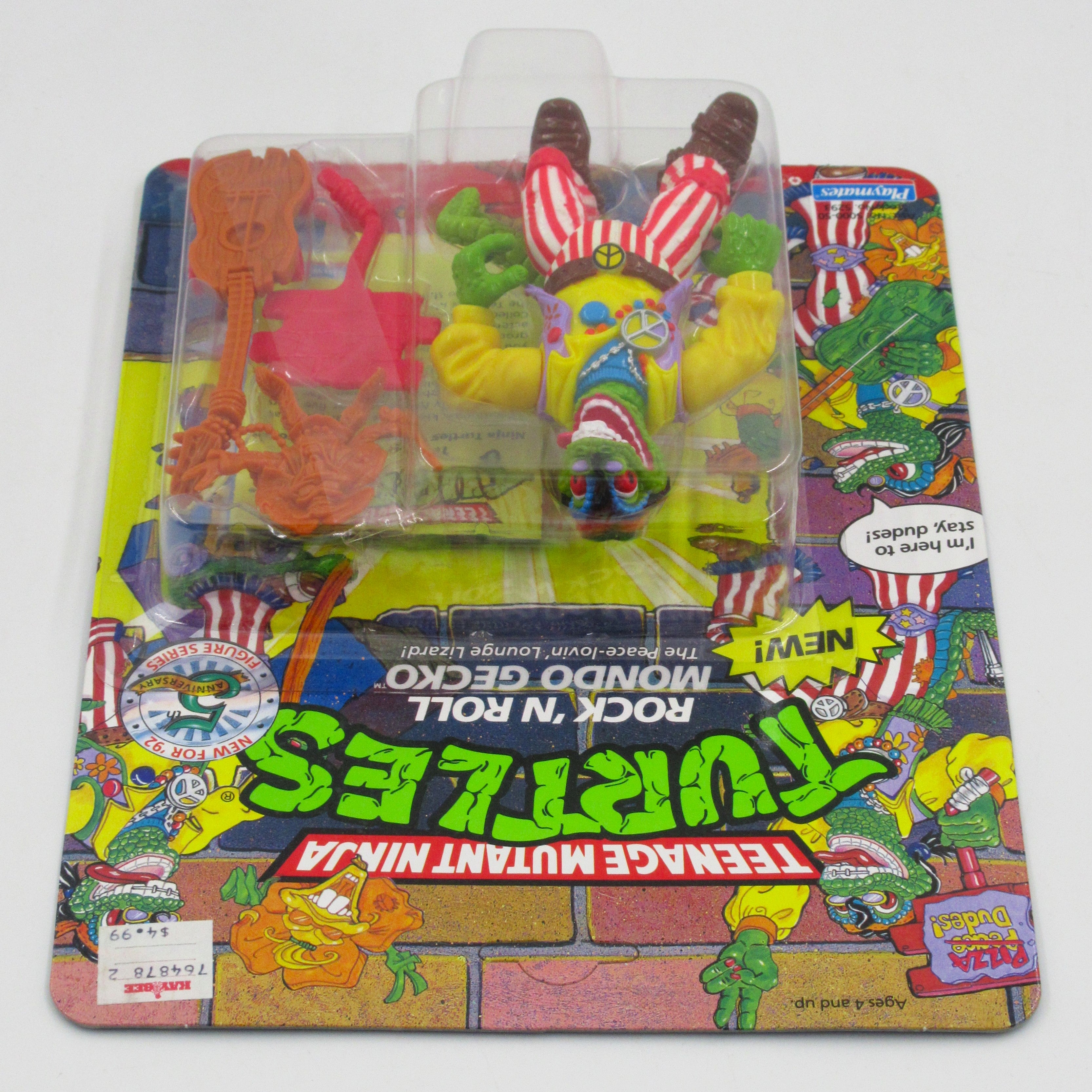 Teenage Mutant Ninja Turtles Rock N' Roll Mondo Gecko 4.5" Figure TMNTs - Playmates (1992)