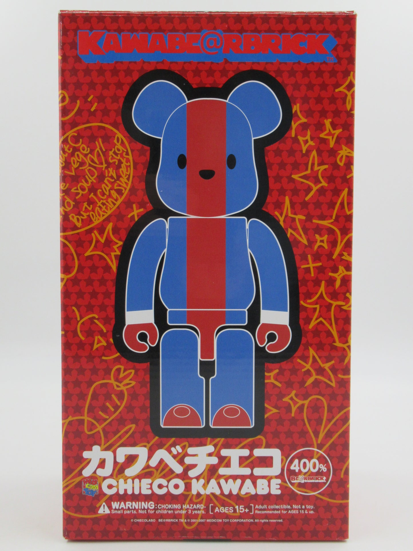 BEARBRICK Chieco Kawabe 400% Figure - Medicom Toy (2007) Be@rbrick Designer Art Toy