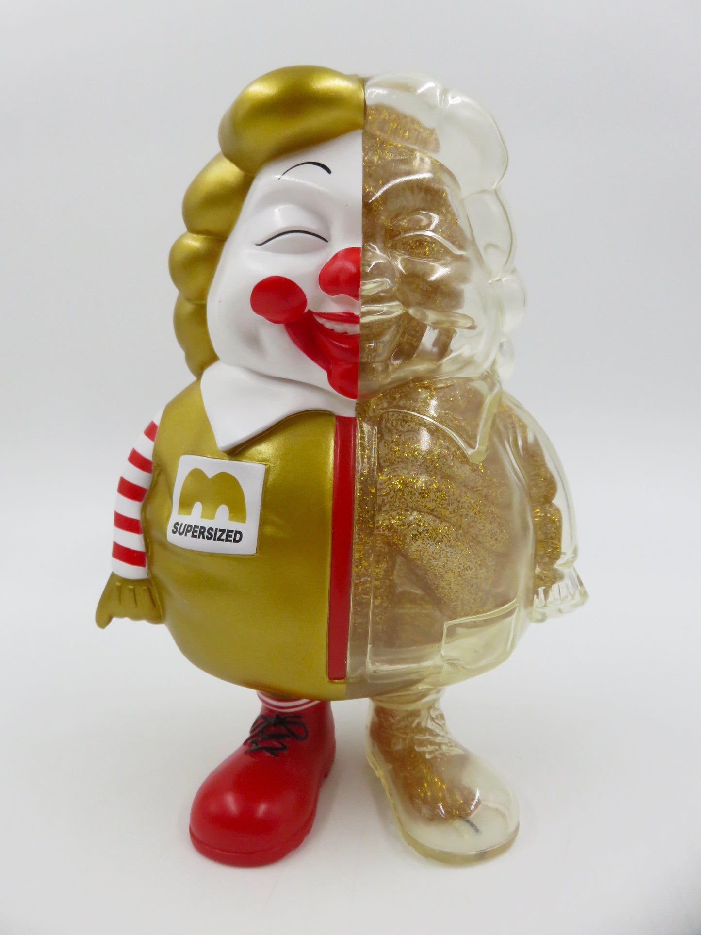 POPAGANDA MC Supersized Gold X-Ray Vinyl Figure - Ron English x Secret Base Designer Art Toy