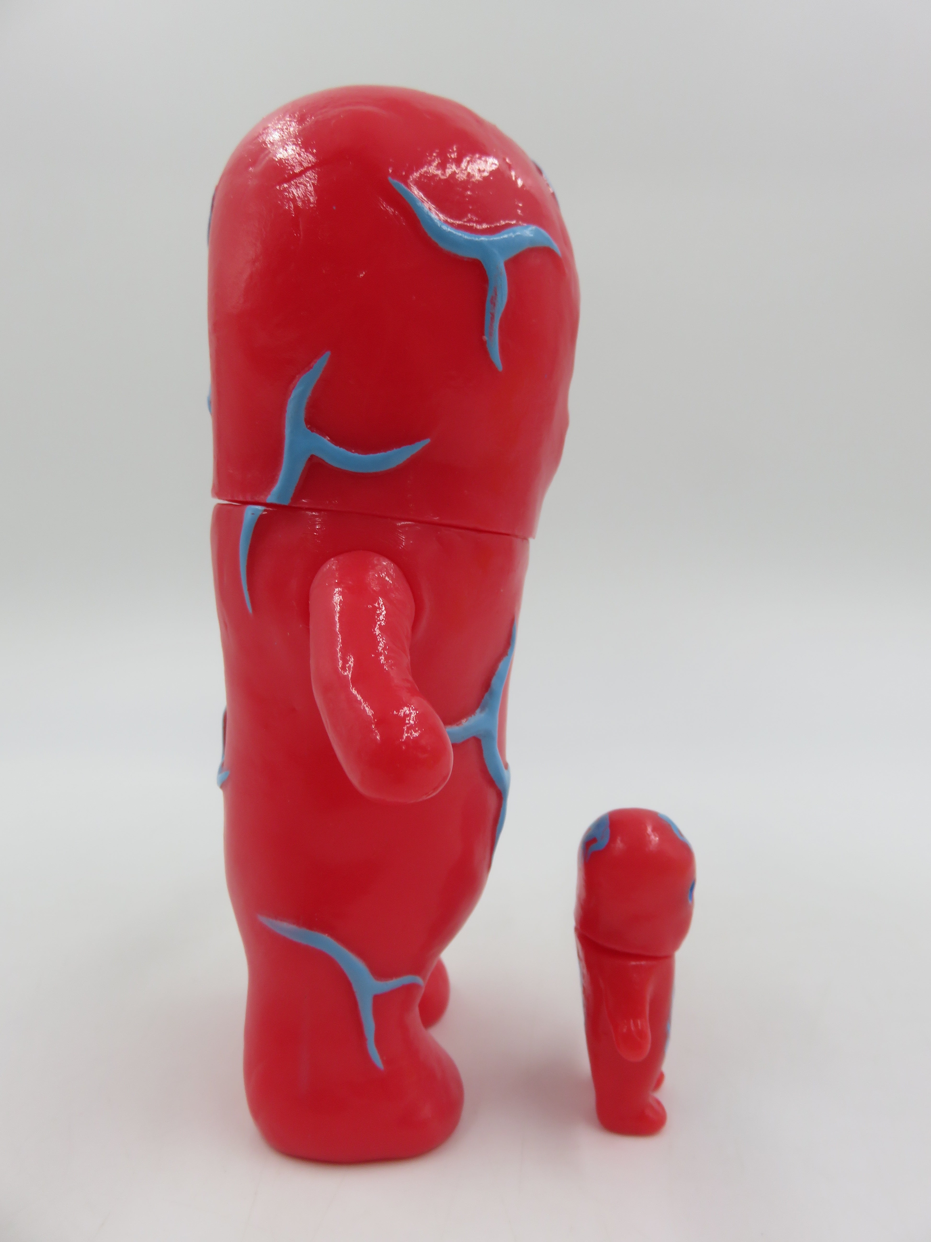 MENTA-KUN Red & Yellow Sofubi Figure Set - Yukinori Dehara (2005) Loose Japanese Vinyl Art Toys