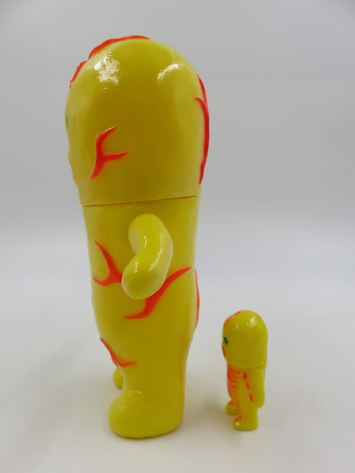 MENTA-KUN Red & Yellow Sofubi Figure Set - Yukinori Dehara (2005) Loose Japanese Vinyl Art Toys