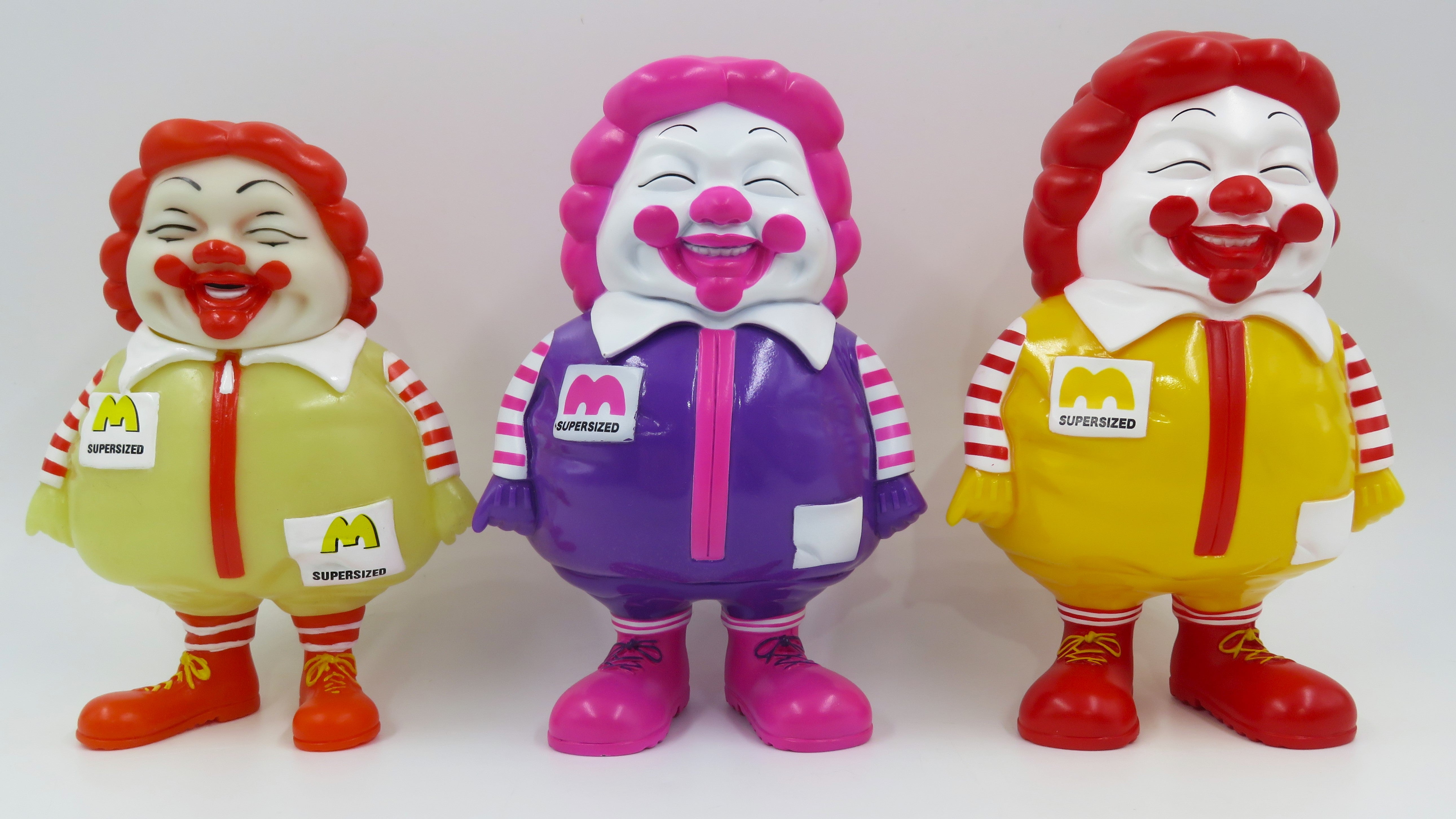 POPAGANDA MC Supersized Vinyl Figure Lot of (3) - Ron English x Secret Base Designer Art Toys