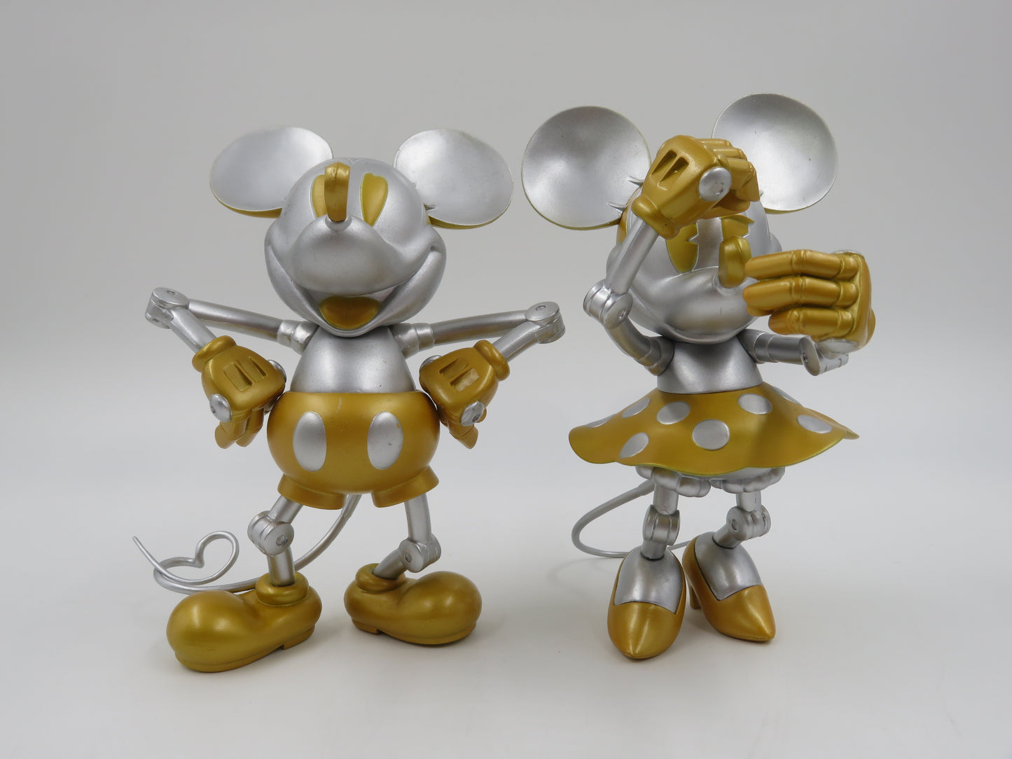 DISNEY Future Mickey & Minnie VCD Figures - Hajime Sorayama x Medicom Toy (2004) Limited Edition Designer Art Toy