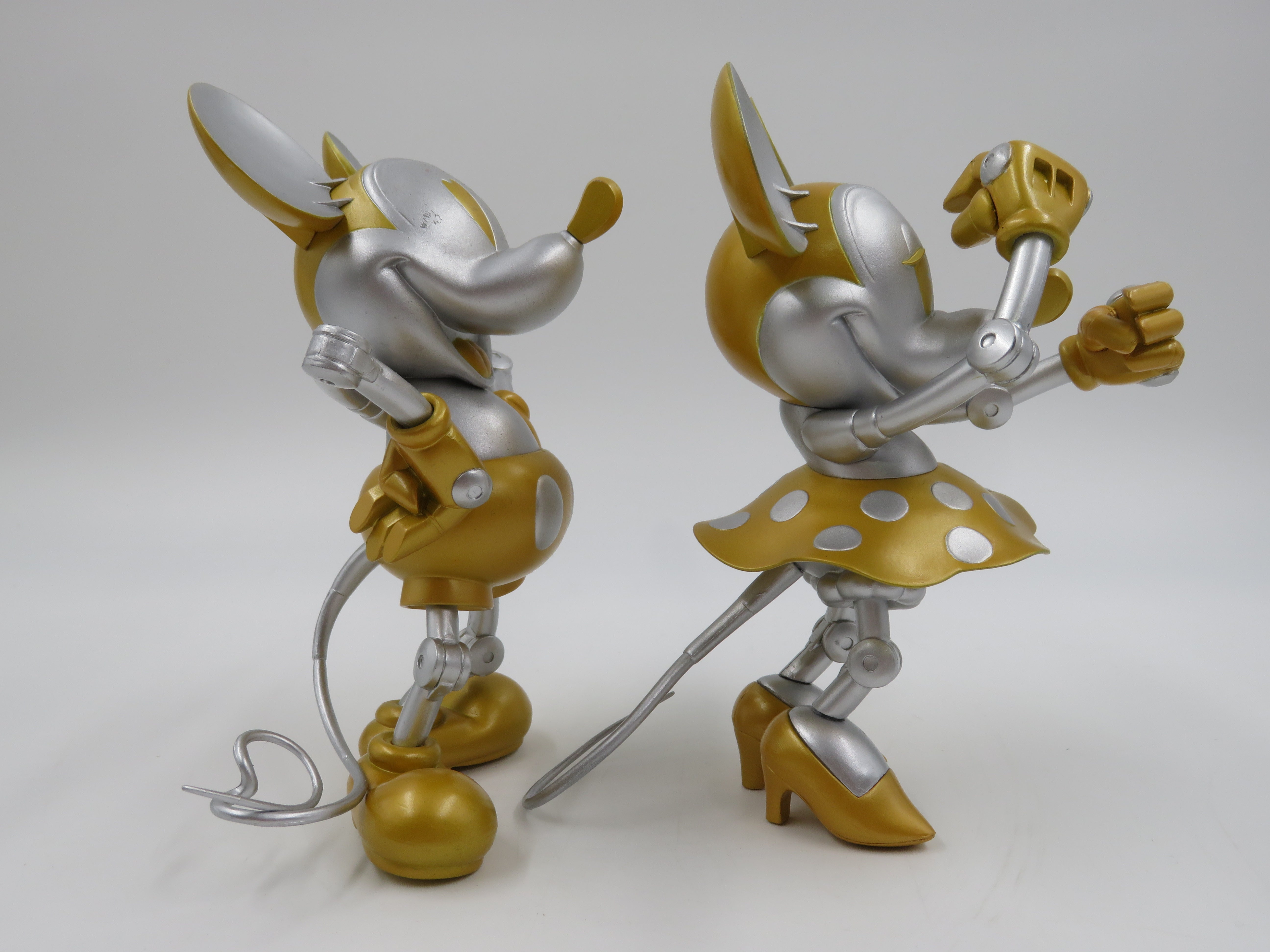 DISNEY Future Mickey & Minnie VCD Figures - Hajime Sorayama x Medicom Toy (2004) Limited Edition Designer Art Toy