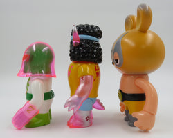 Assorted Japanese Sofubi Figures - Gargamel & Super7 (2000s) Loose Designer Art Toys