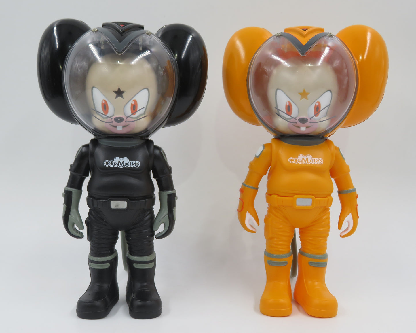 COSMOUSE Orange & Black Vinyl Figures - Koji Takeuchi x Flying Cat (2003) Loose Art Toys