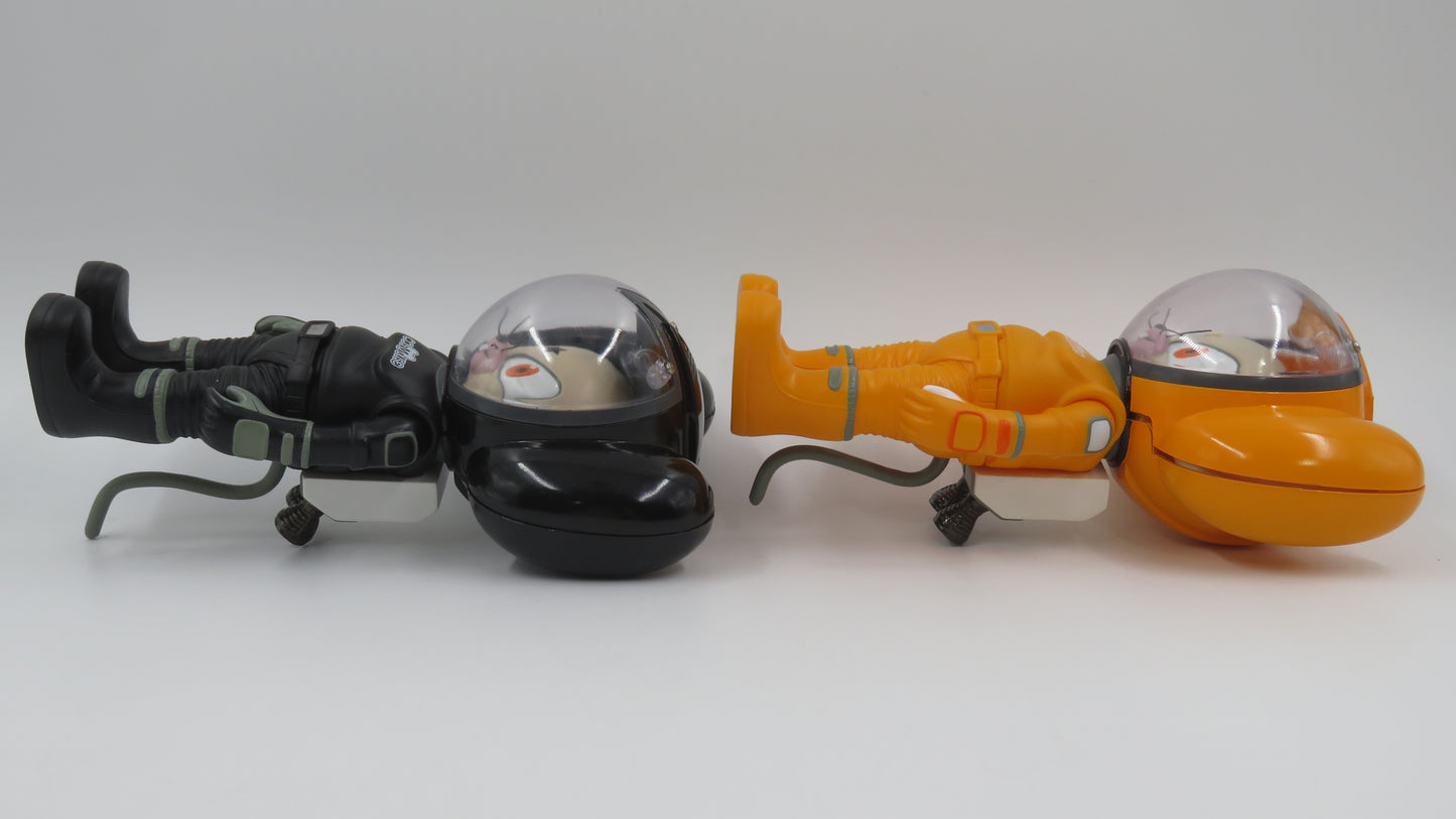 COSMOUSE Orange & Black Vinyl Figures - Koji Takeuchi x Flying Cat (2003) Loose Art Toys