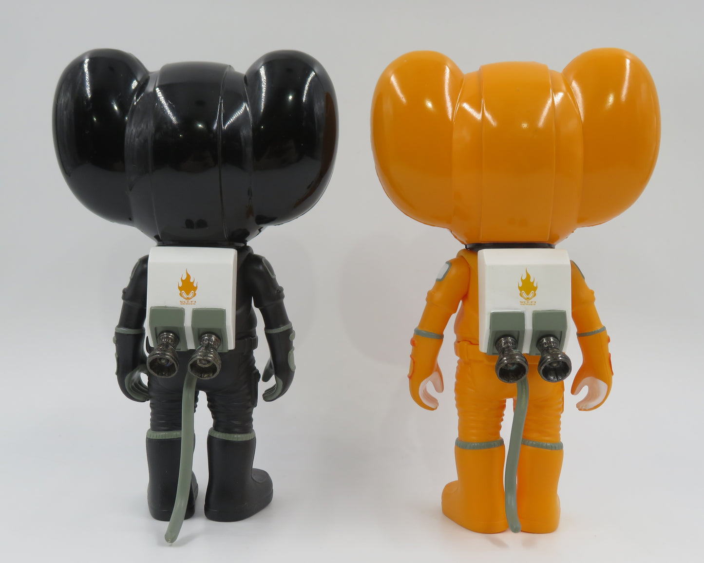 COSMOUSE Orange & Black Vinyl Figures - Koji Takeuchi x Flying Cat (2003) Loose Art Toys