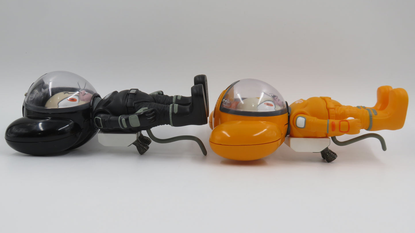 COSMOUSE Orange & Black Vinyl Figures - Koji Takeuchi x Flying Cat (2003) Loose Art Toys