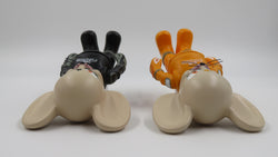 COSMOUSE Orange & Black Vinyl Figures - Koji Takeuchi x Flying Cat (2003) Loose Art Toys