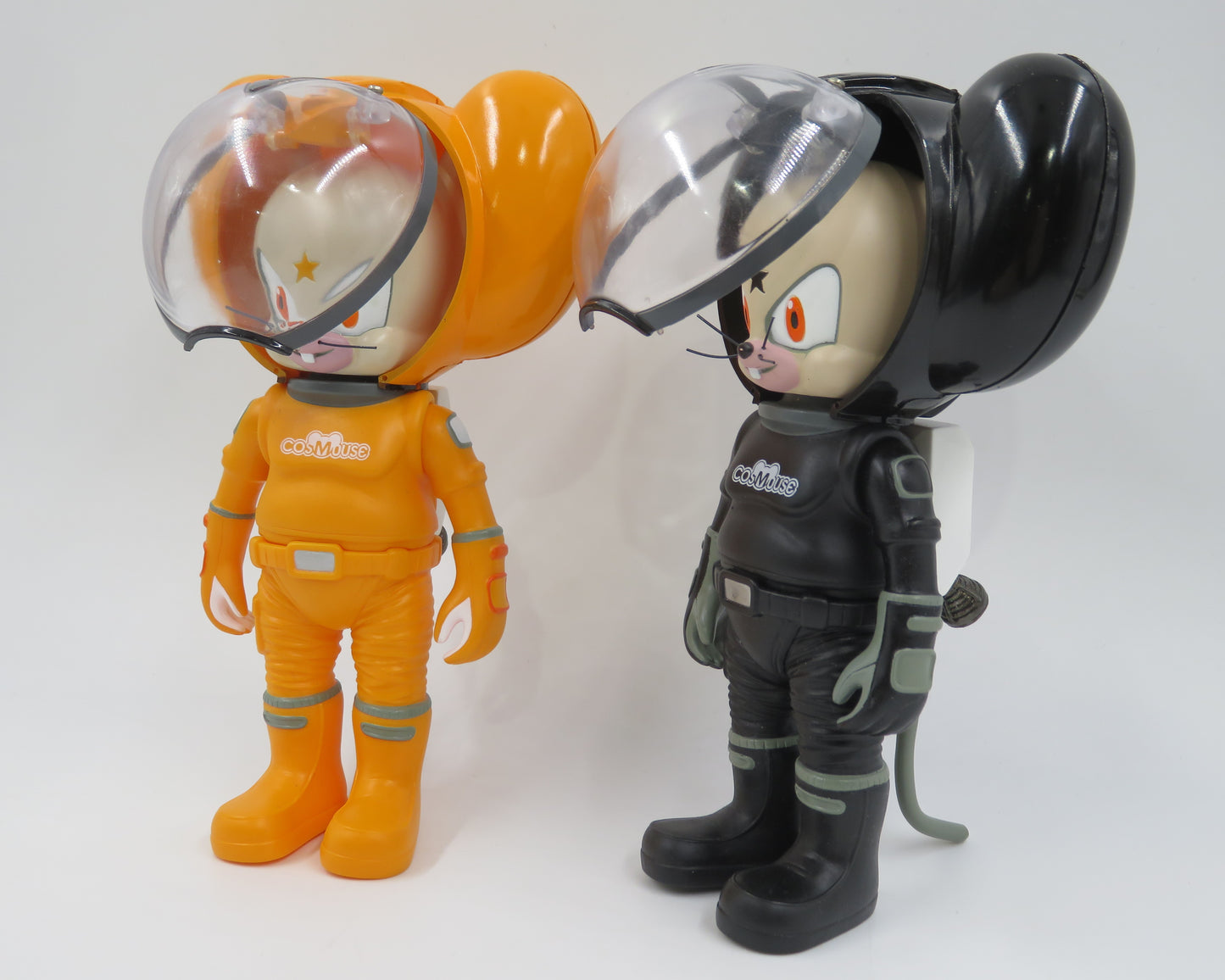 COSMOUSE Orange & Black Vinyl Figures - Koji Takeuchi x Flying Cat (2003) Loose Art Toys