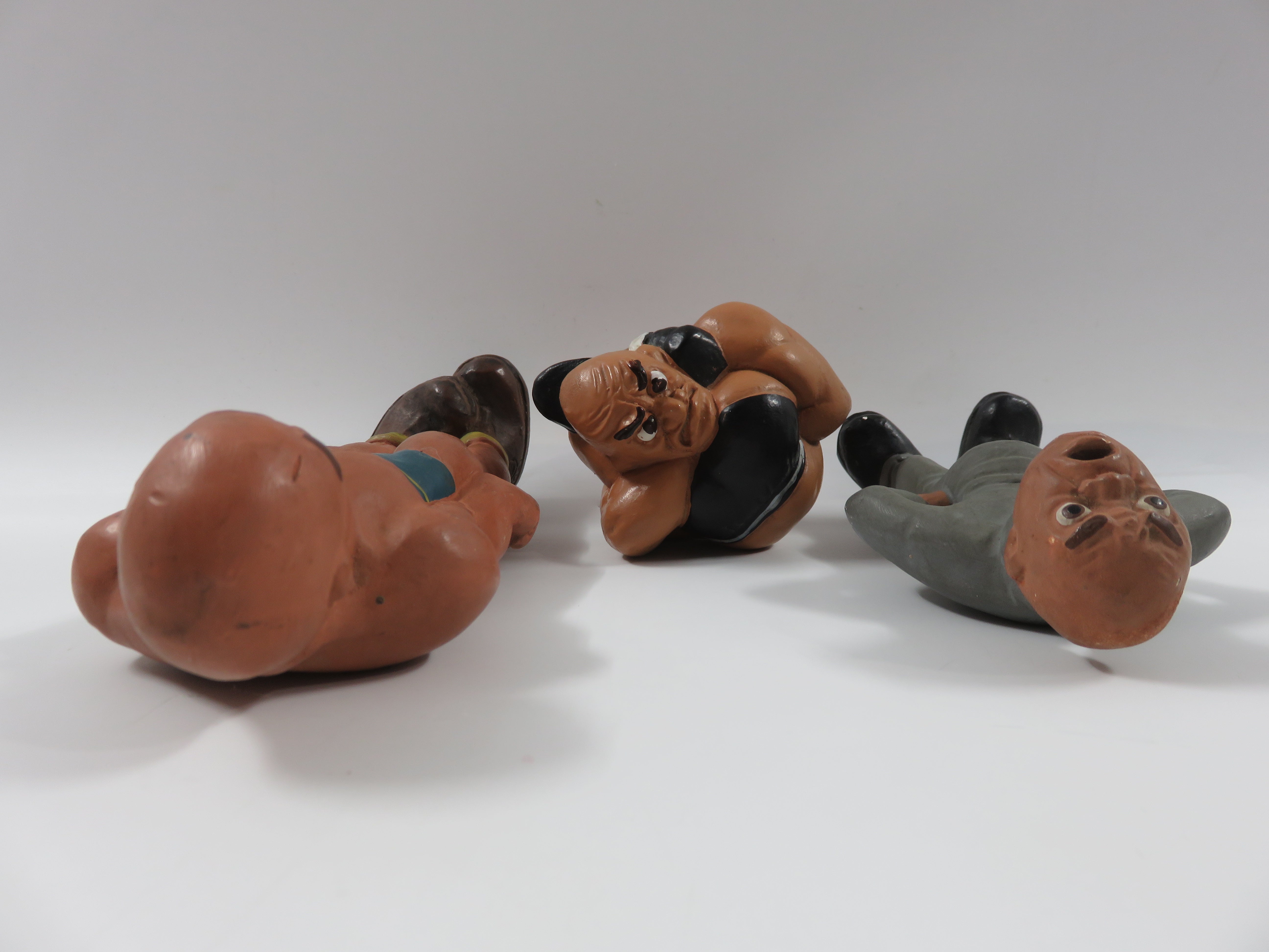 VINTAGE Wrestling Figure Trio Set - L. L. Rittgers (c. 1940s) Collecti