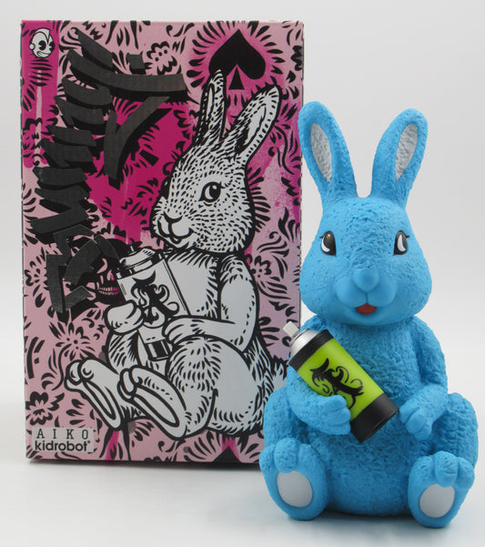 LADY AIKO Blue Bunny Vinyl Figure - Aiko Nakagawa x Kidrobot (2008) Limited Edition Designer Art Toy