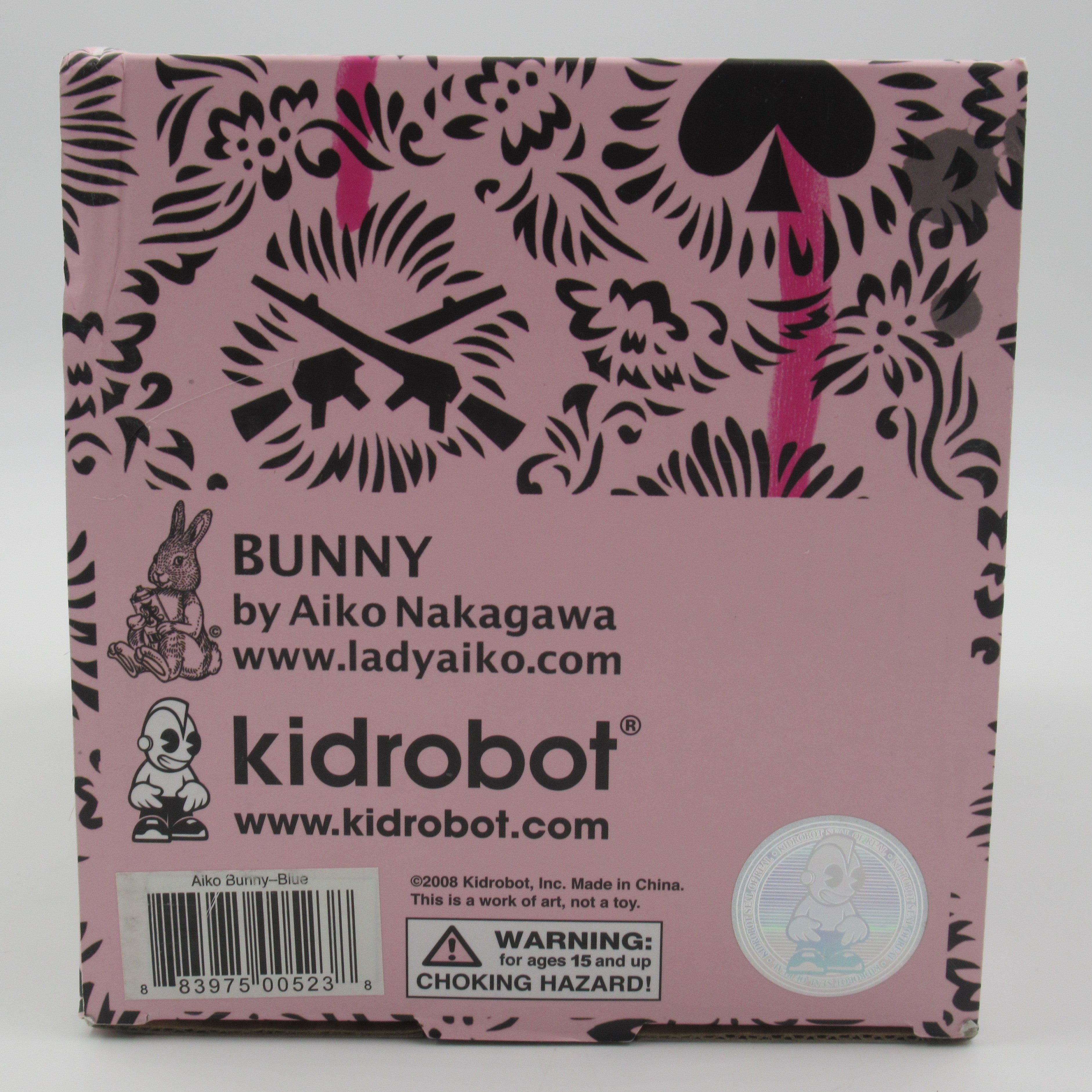 LADY AIKO Blue Bunny Vinyl Figure - Aiko Nakagawa x Kidrobot (2008) Limited Edition Designer Art Toy