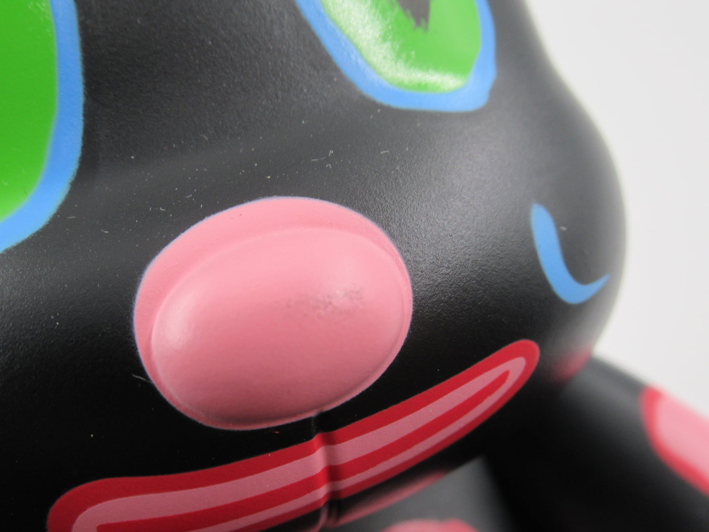 QEE COLLECTION Black OX-OP 8" Bear Vinyl Figure -  Gary Baseman x Toy2R (2005) Designer Art Toy