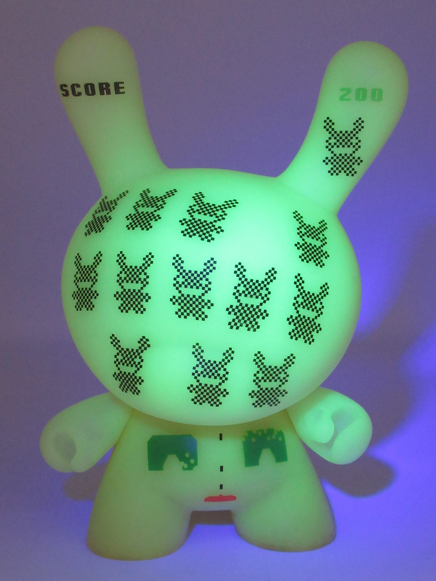 DUNNY Invaders GITD 8" Vinyl Figure - Oki-ni x Kidrobot (2007) Limited Edition Designer Art Toy