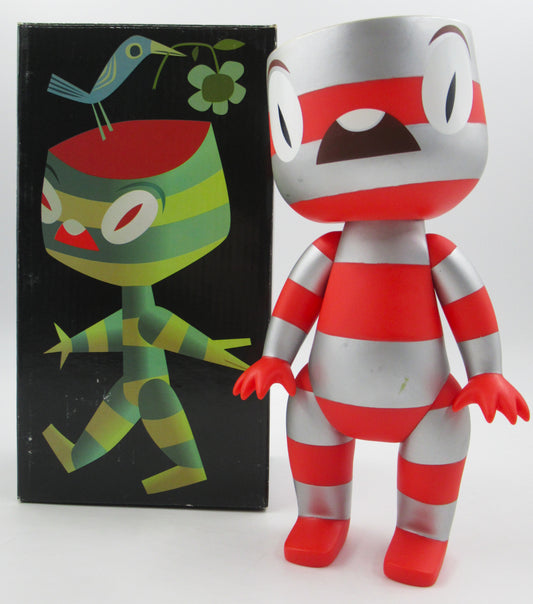 CALLI Alphabeast Red & Silver Vinyl Figure - Tim Biskup (2006) Designer Art Toy