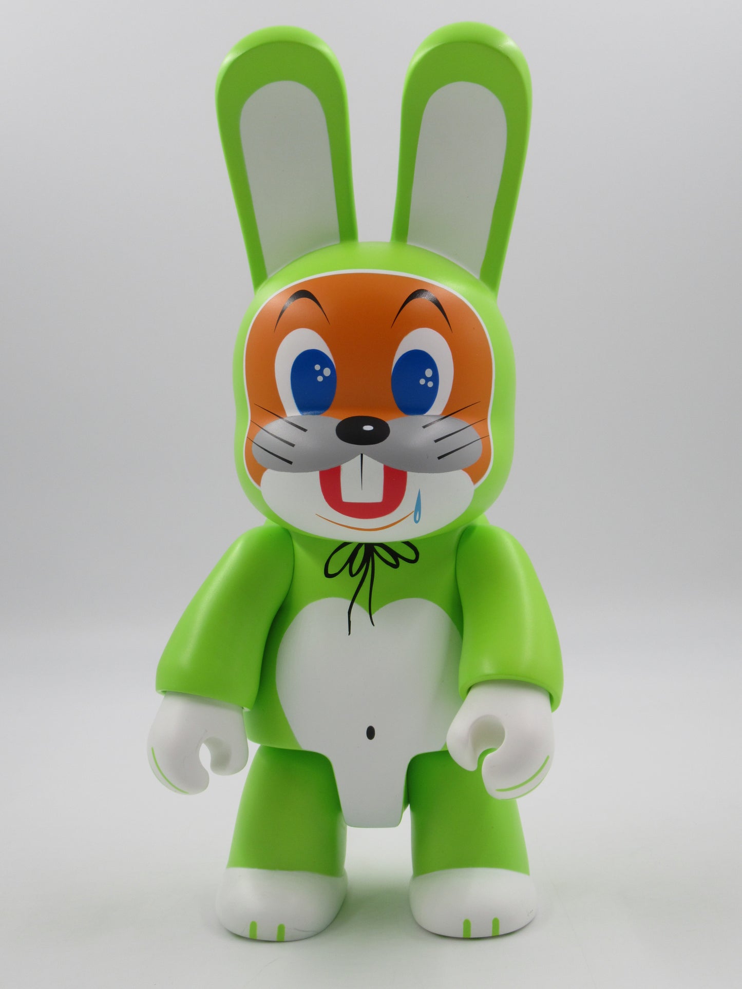 QEE COLLECTION Happy Bunny (Green) 10" Vinyl Figure - Frank Kozik x Toy2R (2006) Designer Art Toy