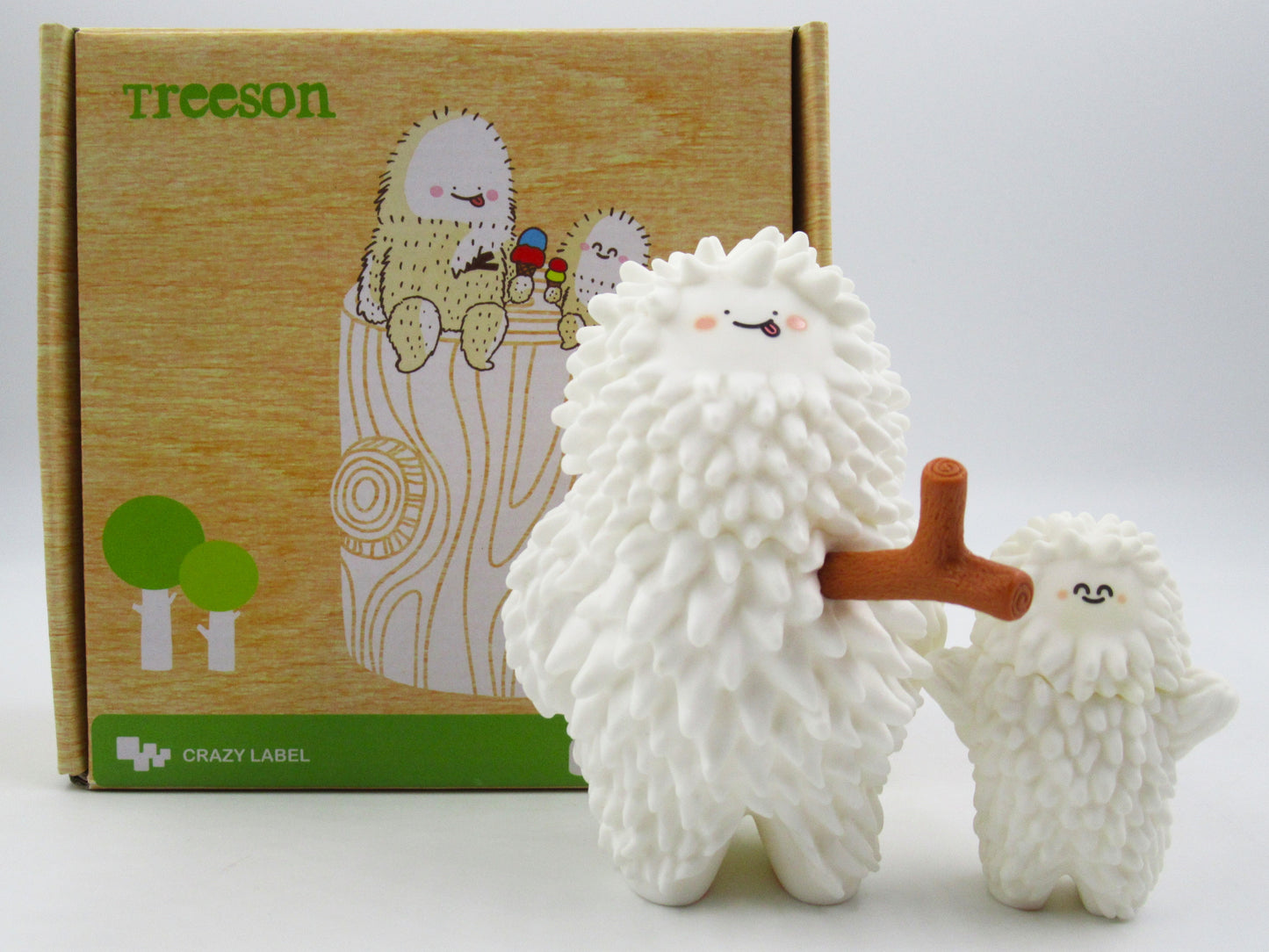 TREESON Happy Birthday 2 Treeson 5" Vinyl Figure Set - Crazy Label (2005) Bubi Au Yeung Designer Art Toy