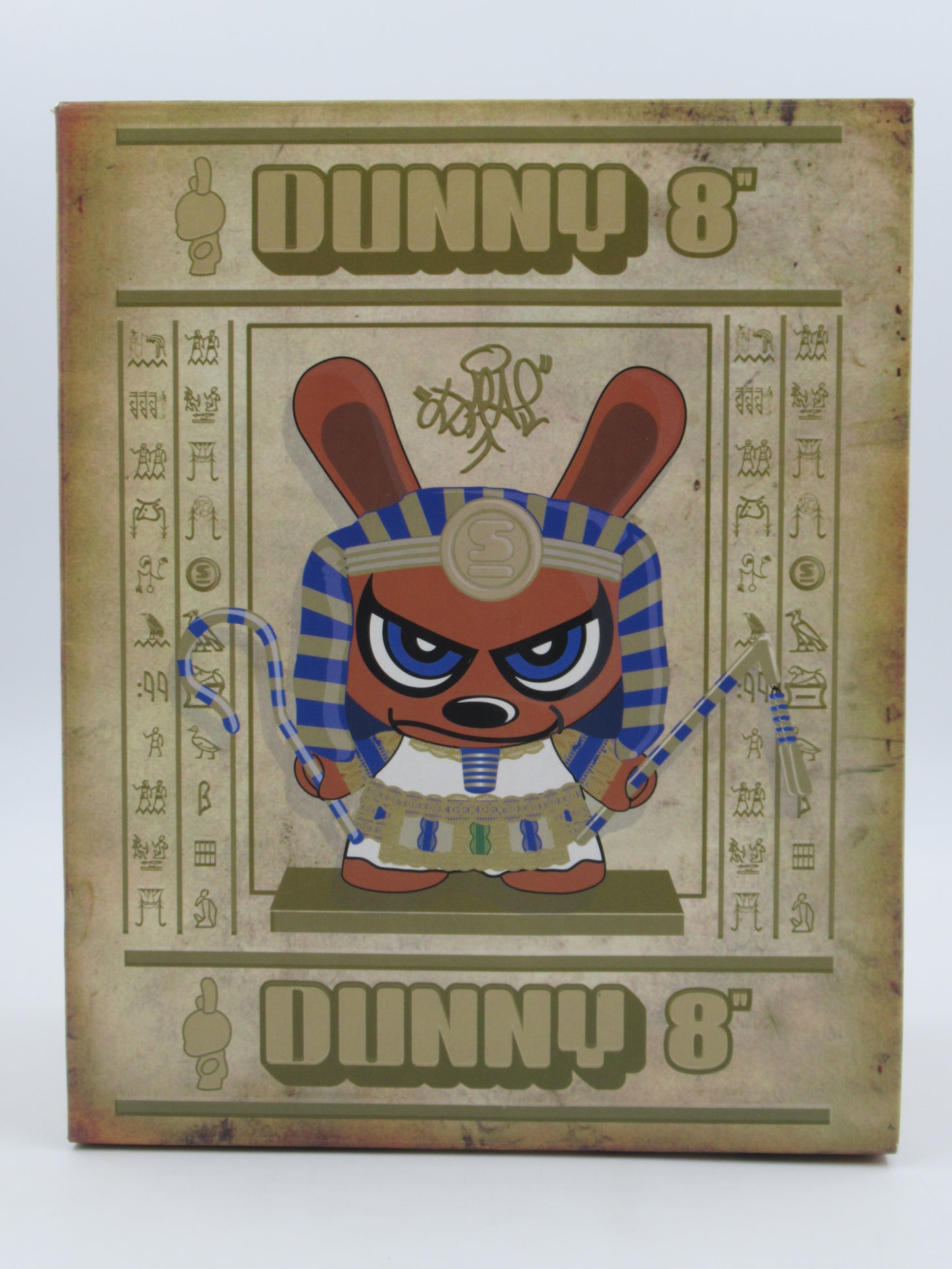 DUNNY Blue King Tut 8" Vinyl Figure - Sket One x Kidrobot (2006) Limited Edition Designer Art Toy