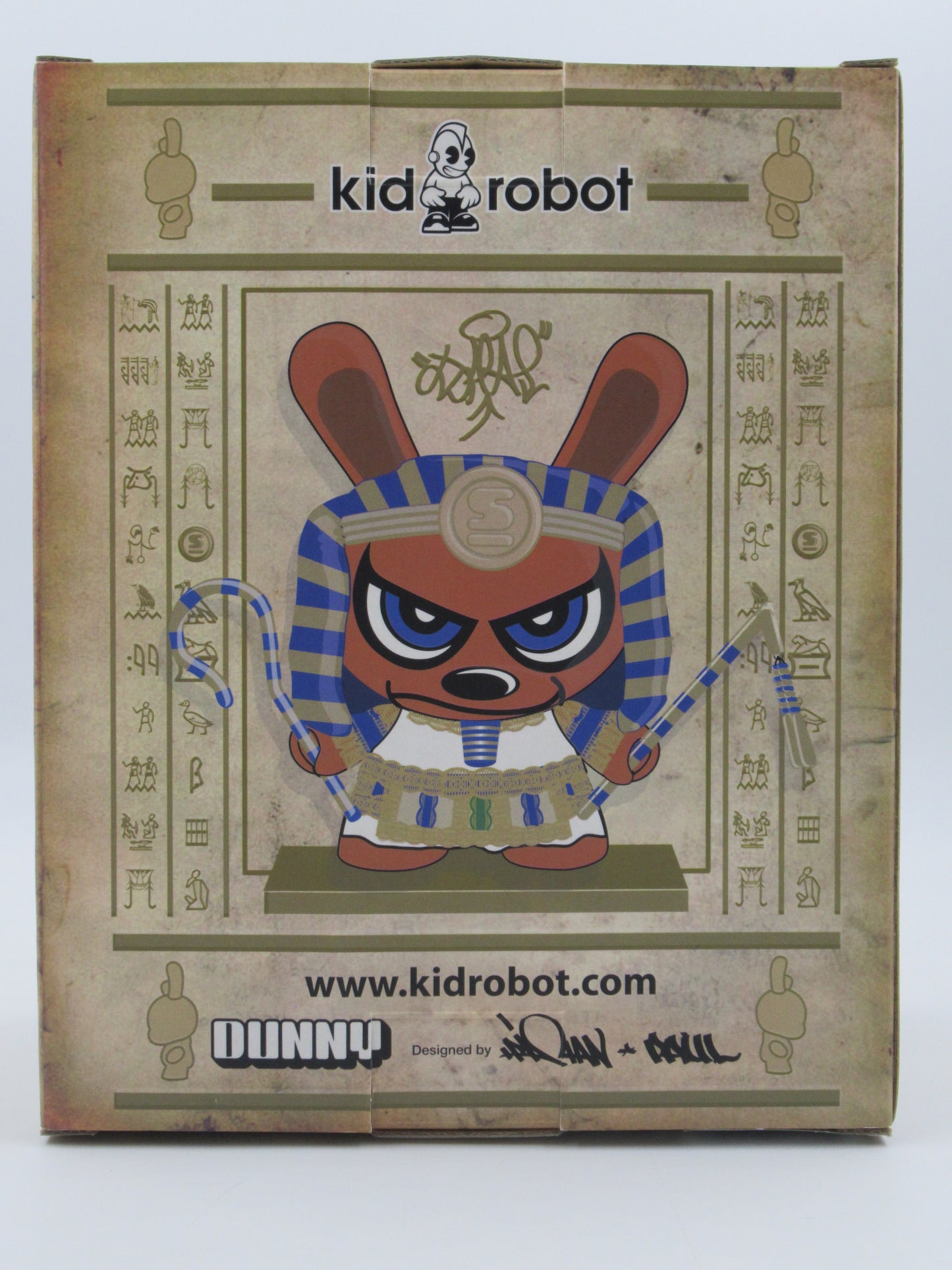 DUNNY Blue King Tut 8" Vinyl Figure - Sket One x Kidrobot (2006) Limited Edition Designer Art Toy