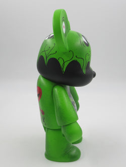 QEE COLLECTION Green Deco Virus 8" Bear Vinyl Figure - Tim Biskup x Toy2R (2004) Designer Art Toy