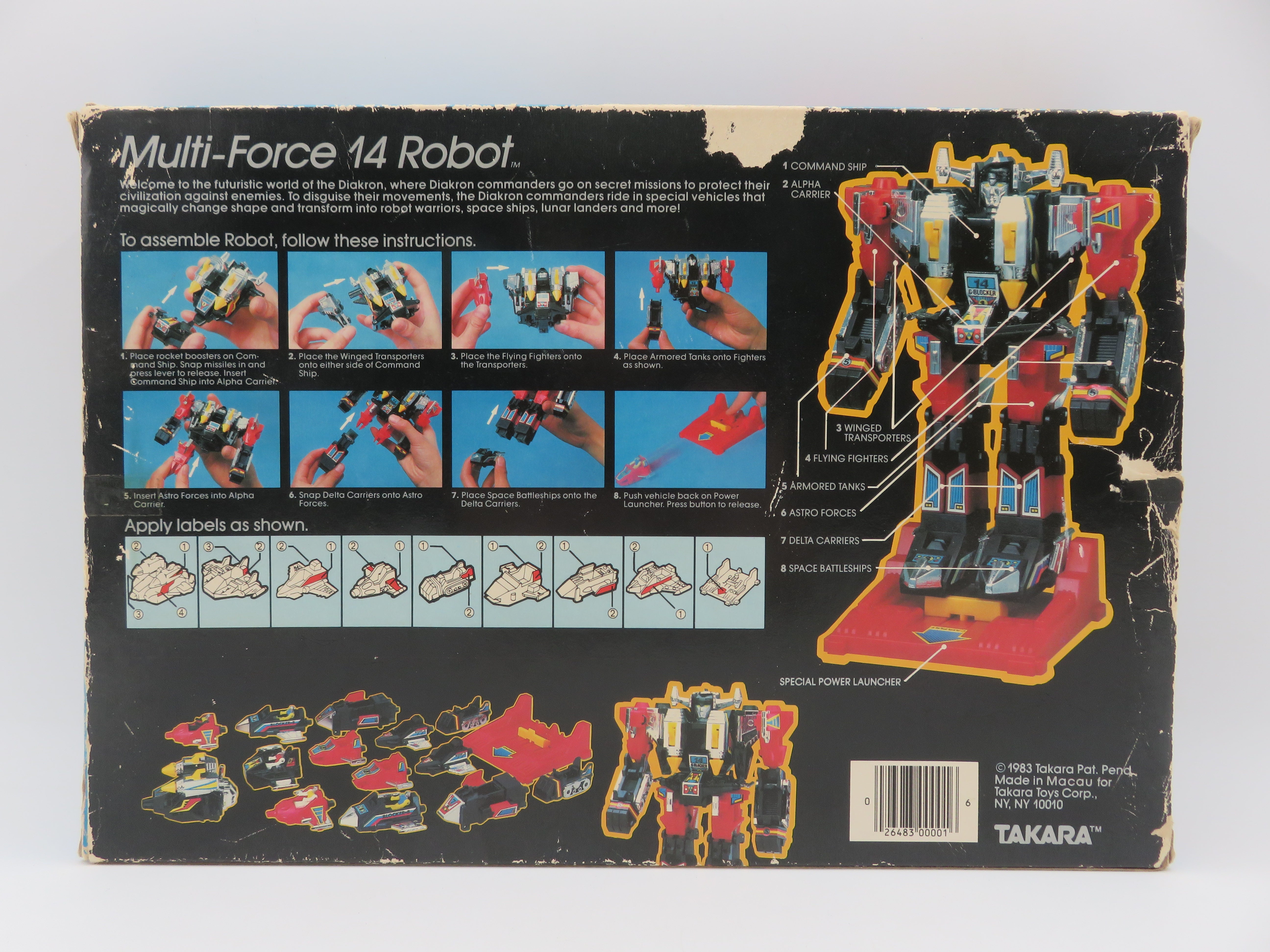 DIAKRON Multi-Force 14 Robot Figure - Takara (1983) Vintage Japanese Toei Mecha Toy