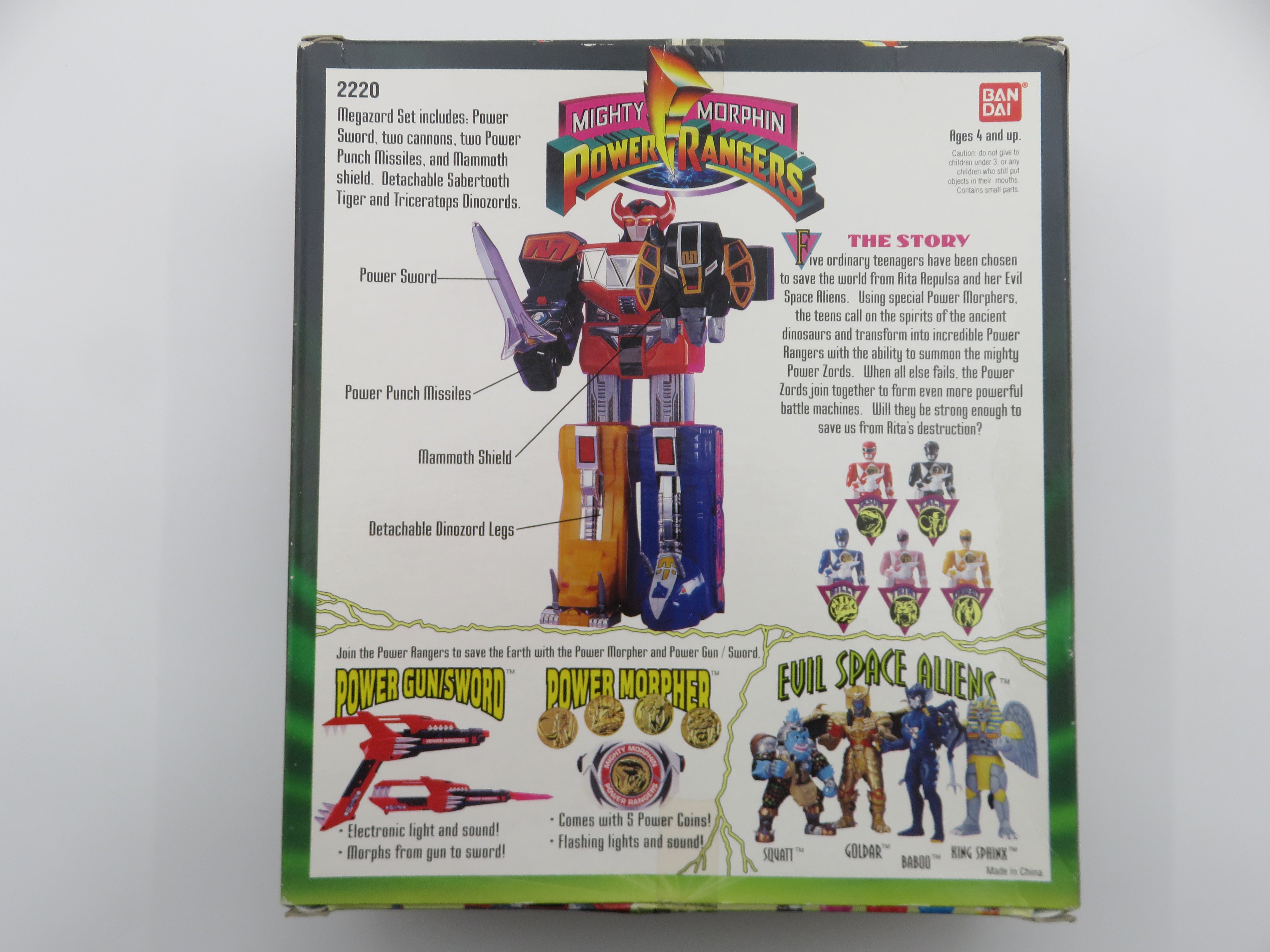 MIGHTY MORPHIN' POWER RANGERS Megazord Figure - Bandai (1993) Vintage Robot Toy