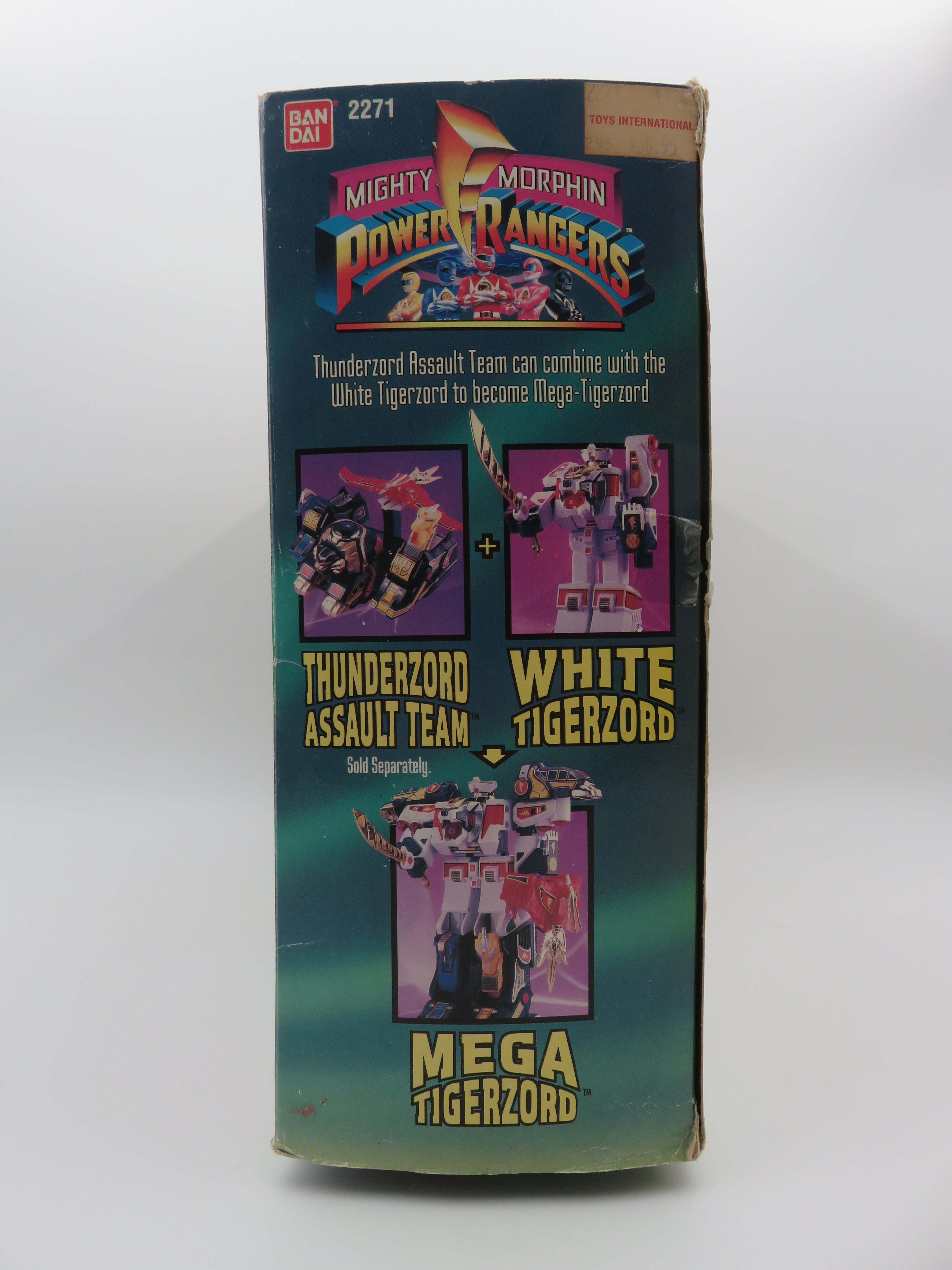 MIGHTY MORPHIN' POWER RANGERS White Tigerzord Figure Set - Bandai (1994) Vintage Robot Toy