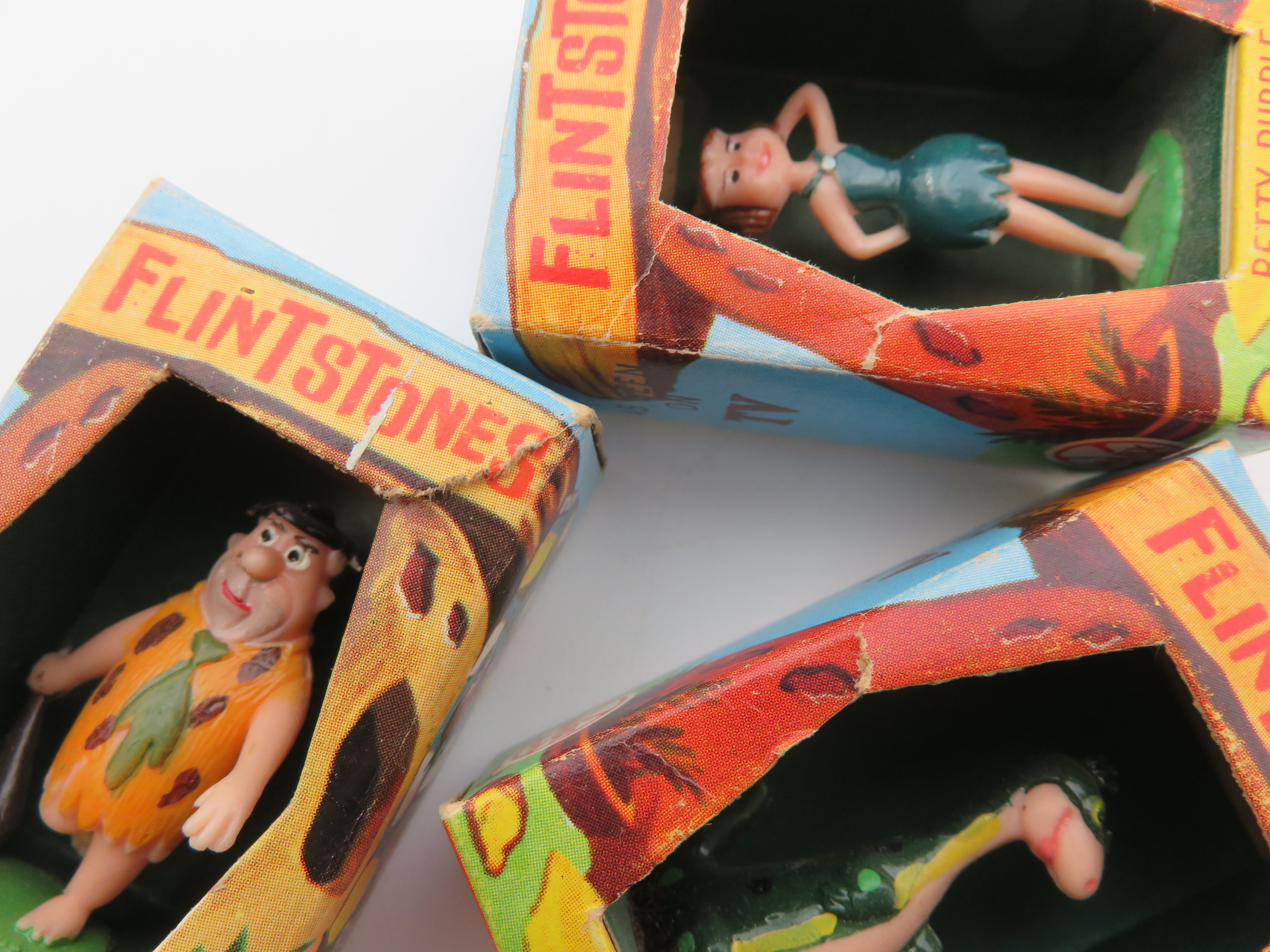 VINTAGE TV-Tinykins Flintstones Figure Lot of (8) - Louis Marx & Co./Marx Toys (1961) Collectibles