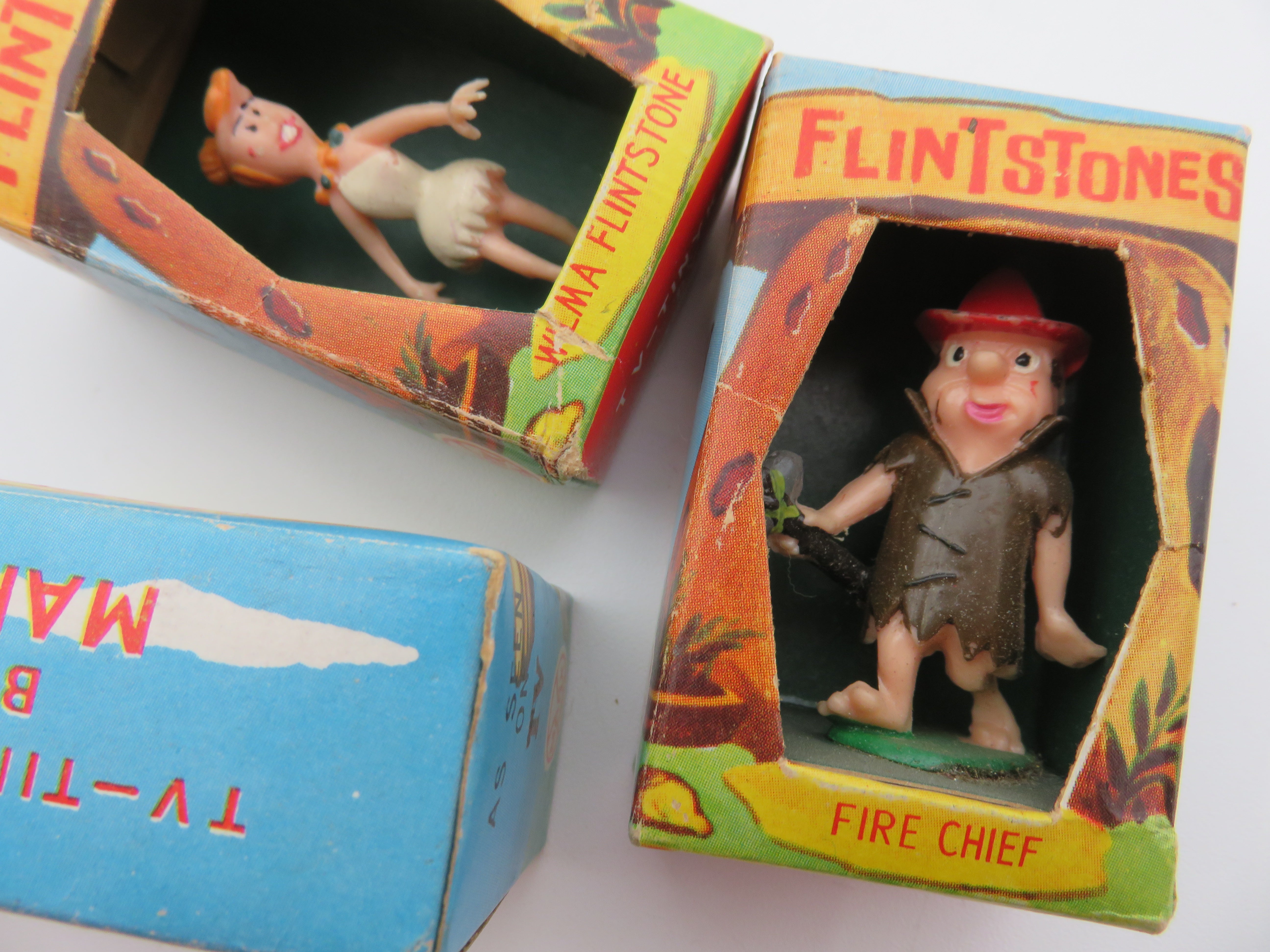 VINTAGE TV-Tinykins Flintstones Figure Lot of (8) - Louis Marx & Co./Marx Toys (1961) Collectibles