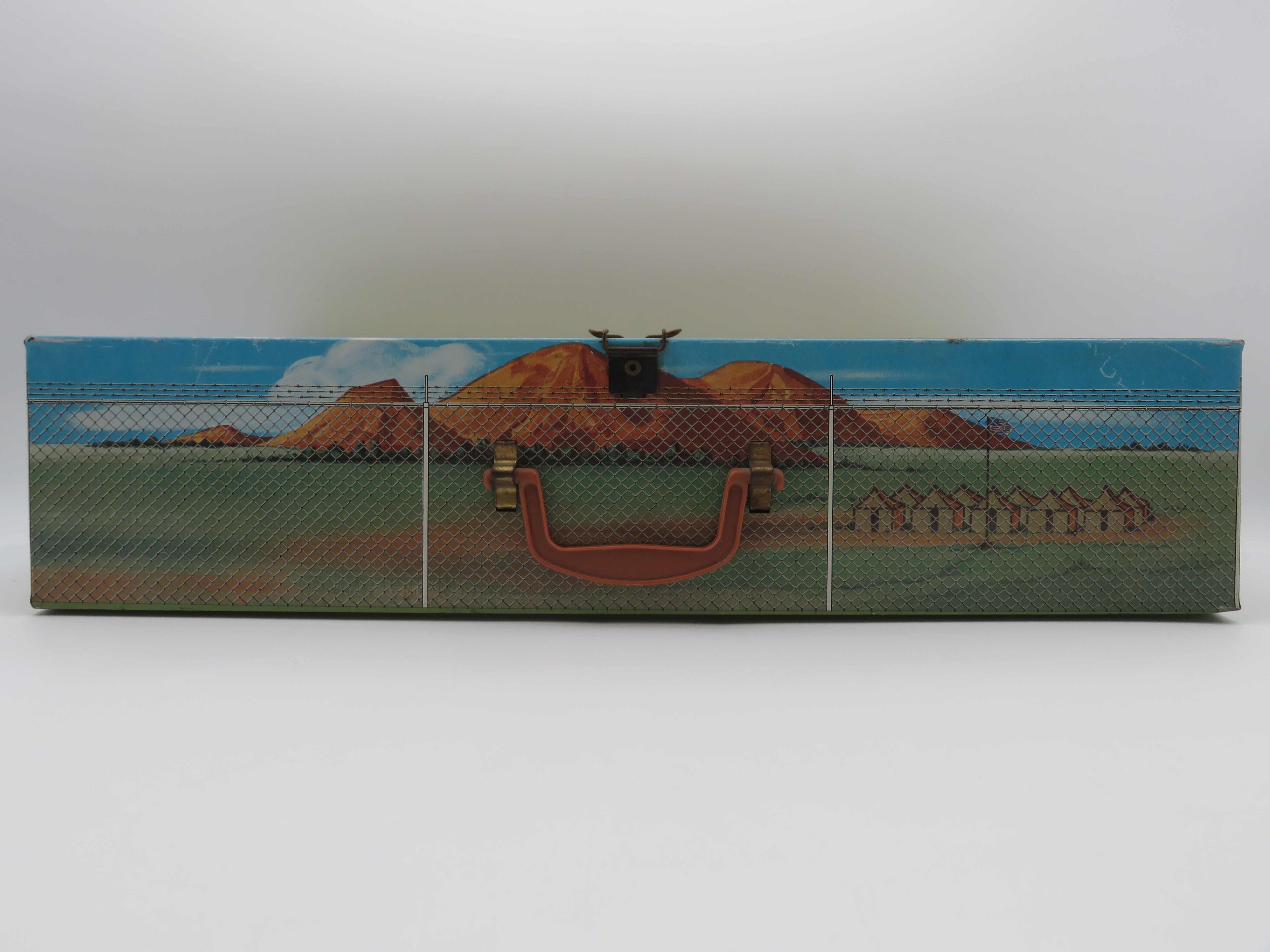 VINTAGE Carry All Action Boot Camp Tin Litho Playset - Louis Marx & Co. (c. 1960s) Collectible