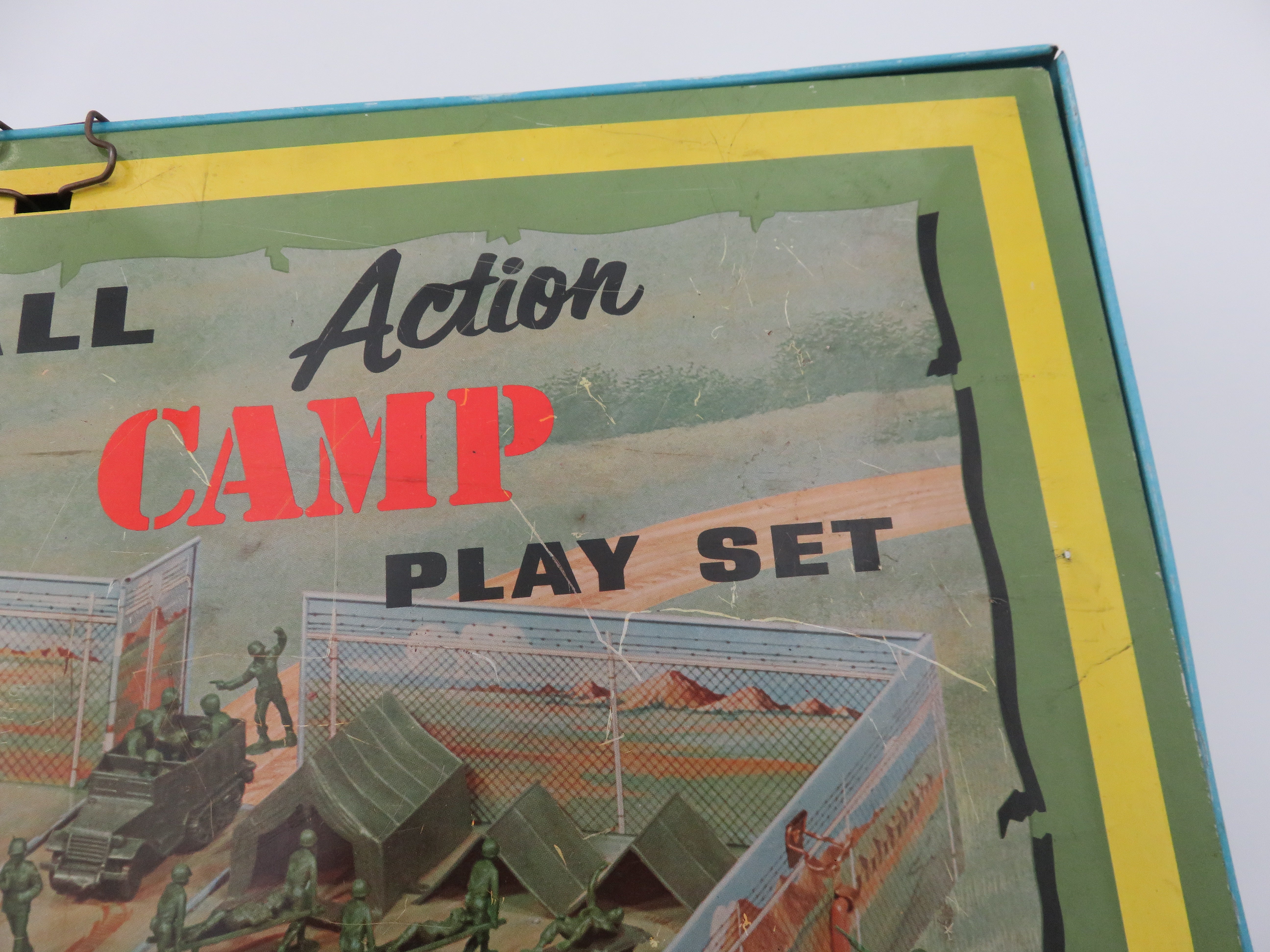 VINTAGE Carry All Action Boot Camp Tin Litho Playset - Louis Marx & Co. (c. 1960s) Collectible