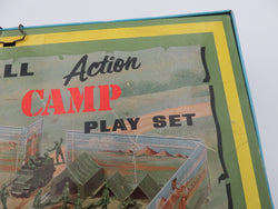 VINTAGE Carry All Action Boot Camp Tin Litho Playset - Louis Marx & Co. (c. 1960s) Collectible