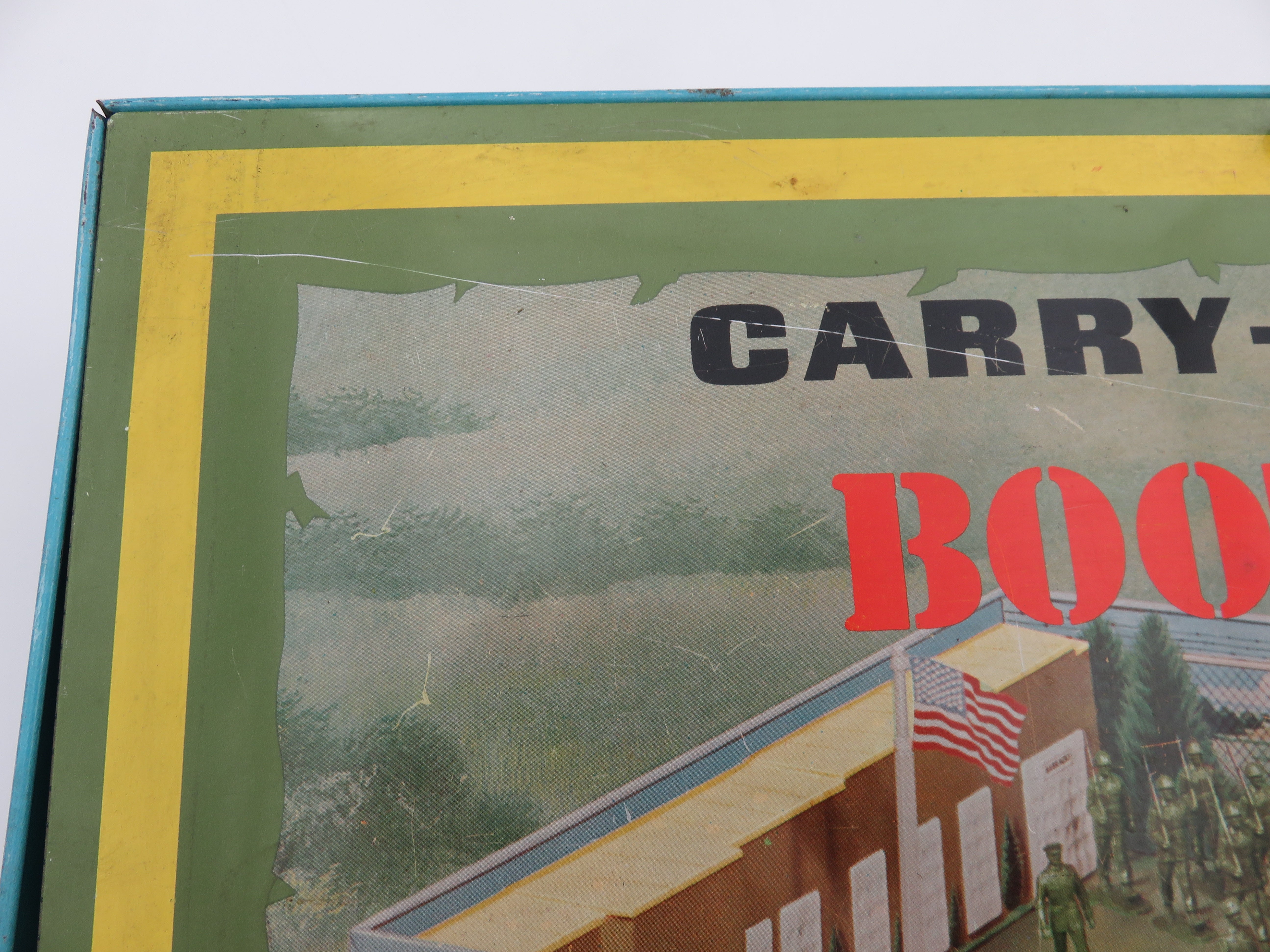 VINTAGE Carry All Action Boot Camp Tin Litho Playset - Louis Marx & Co. (c. 1960s) Collectible