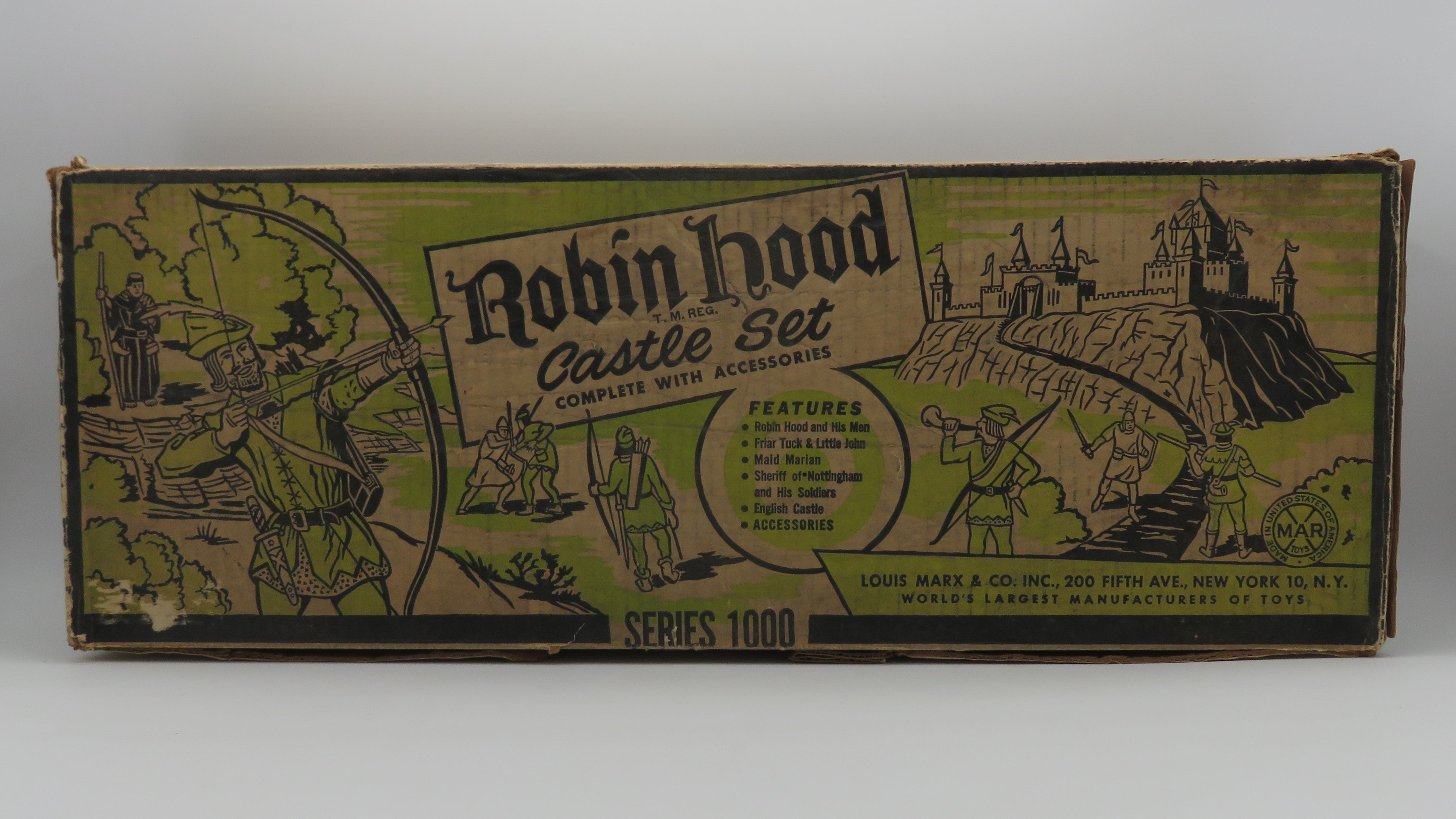 VINTAGE Robin Hood Castle Set - Louis Marx & Co./Marx Toys (c. 1956) #4724 Collectible