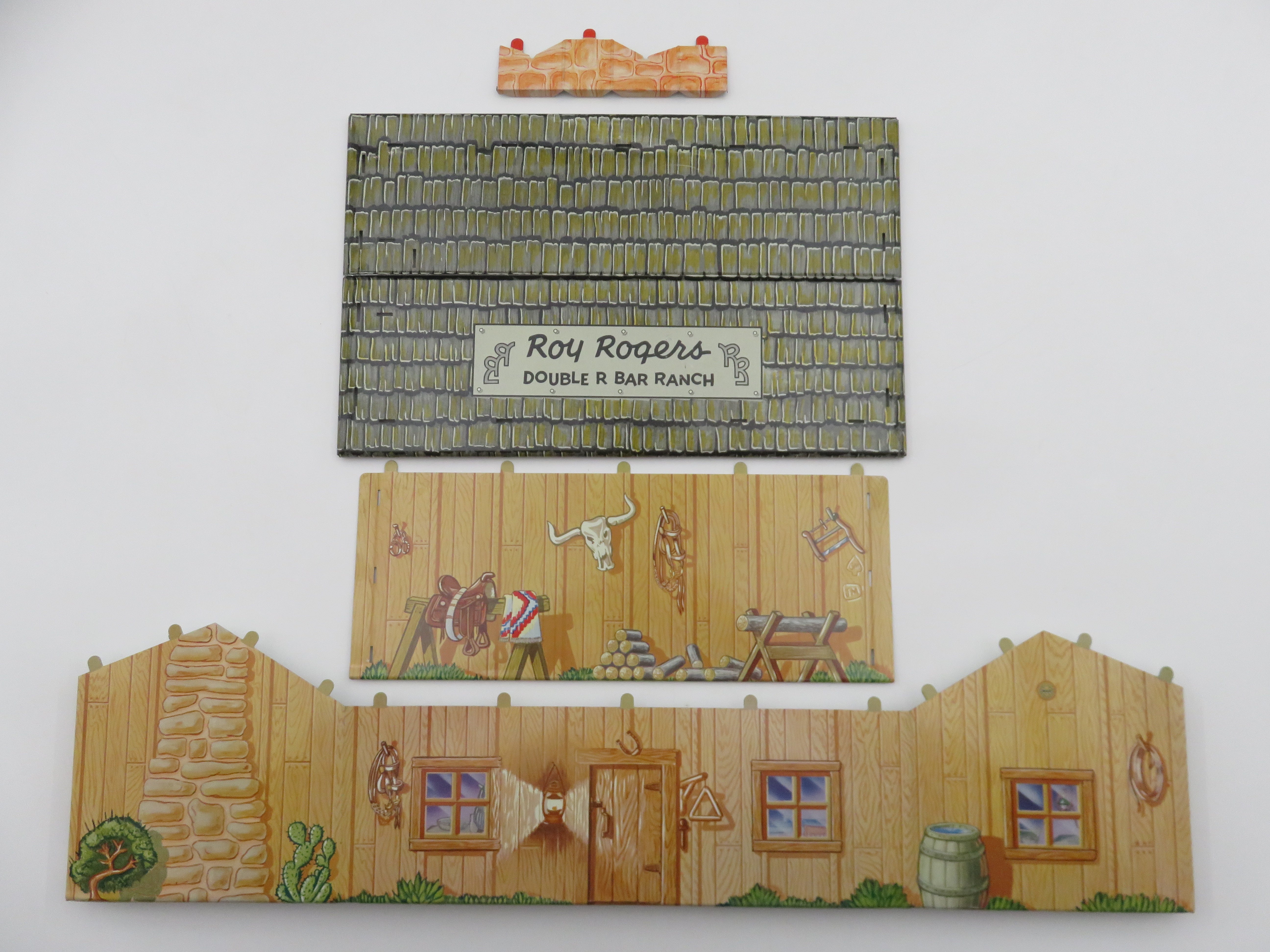 ROY ROGERS Rodeo Ranch Tin Litho Playset - Louis Marx & Co./Marx Toys (c. 1950s) Vintage Collectible