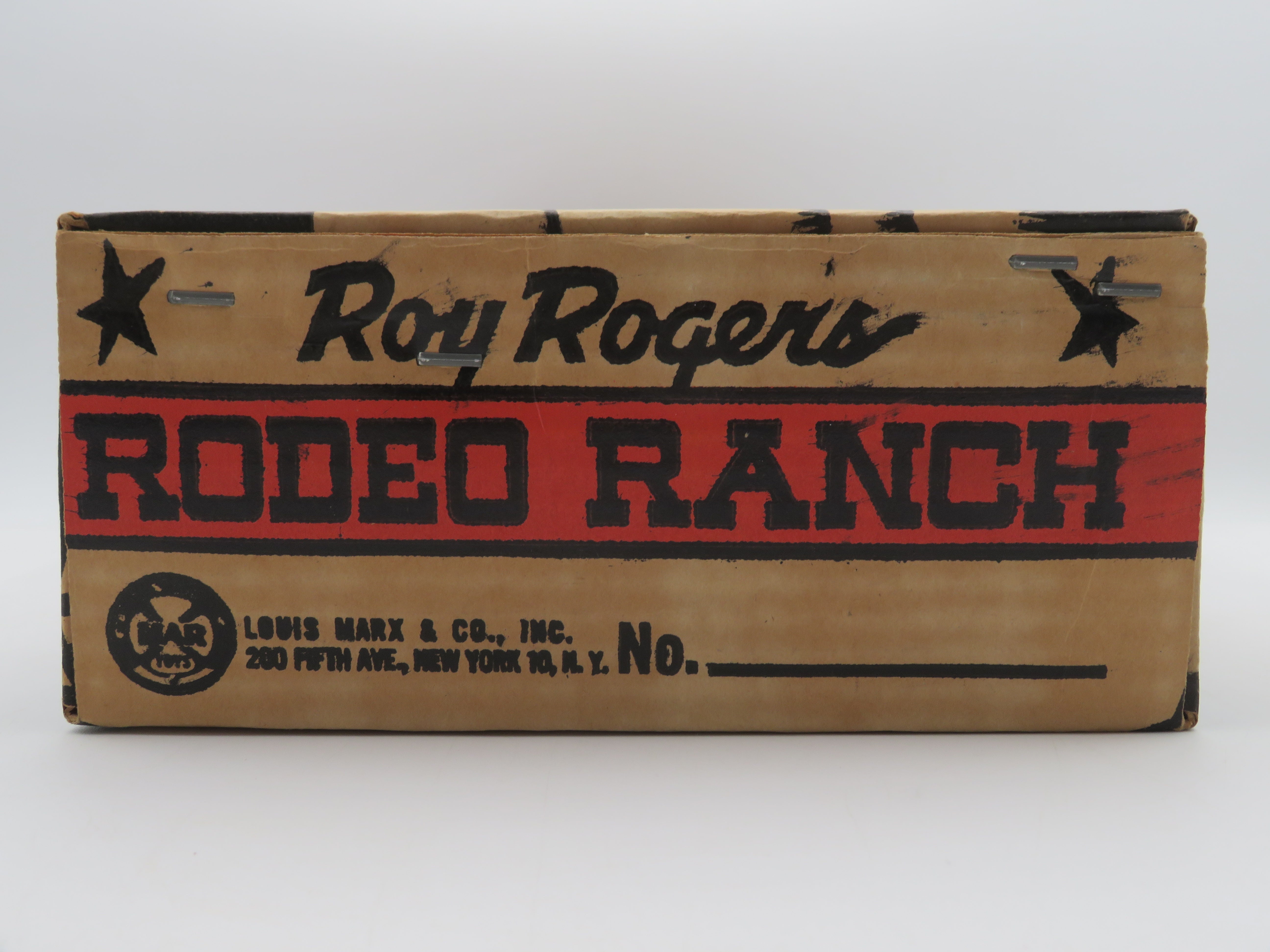 ROY ROGERS Rodeo Ranch Tin Litho Playset - Louis Marx & Co./Marx Toys (c. 1950s) Vintage Collectible