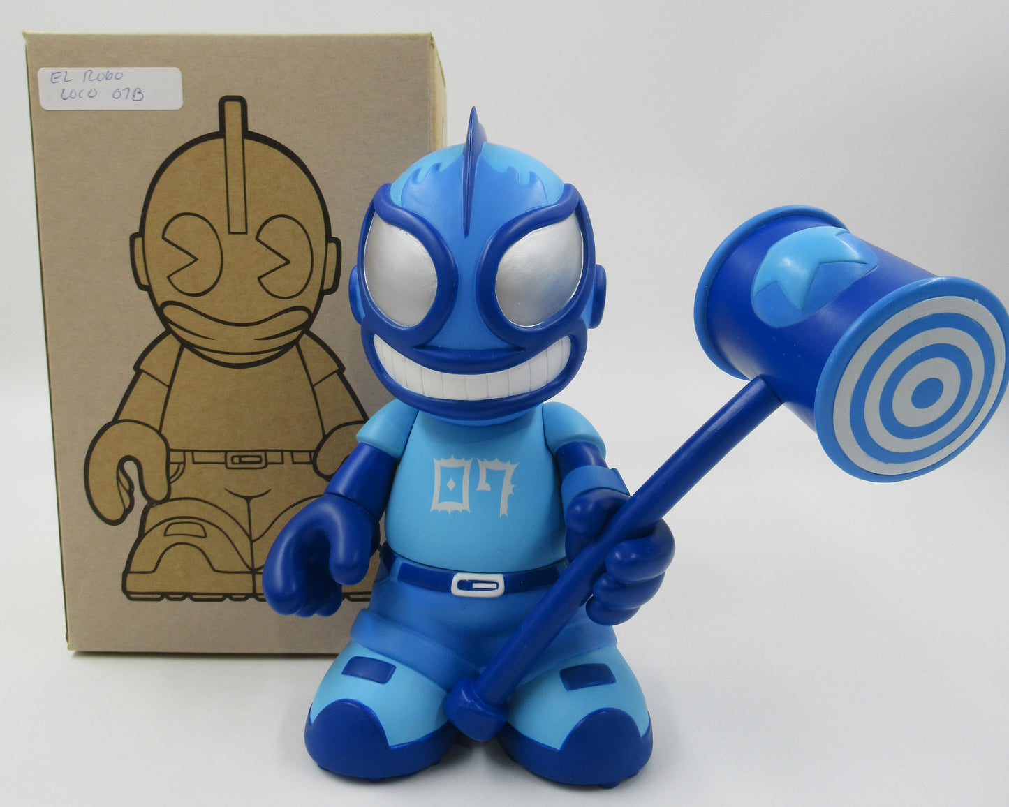 EL ROBO LOCO 07 Blue 7" Vinyl Figure - Tristan Eaton x Kidrobot (2005) Limited Edition Designer Art Toy