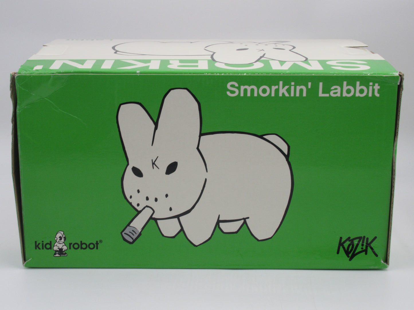 FRANK KOZIK Labbit White 10" V2 Vinyl Figure - Kidrobot (c. 2007) Limited Edition Designer Art Toy