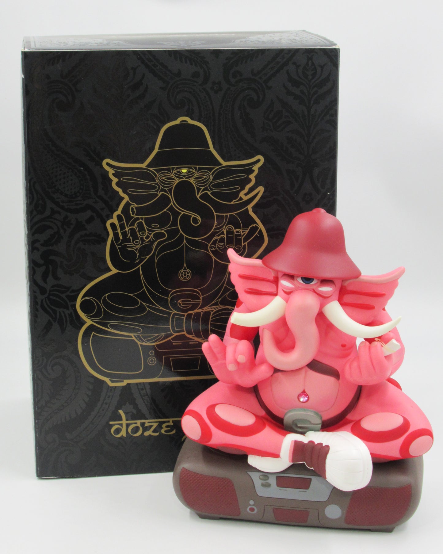 BOOMBOX GANESH RED Doze Green Vinyl Figure - Kidrobot (2006) Designer Art Toy