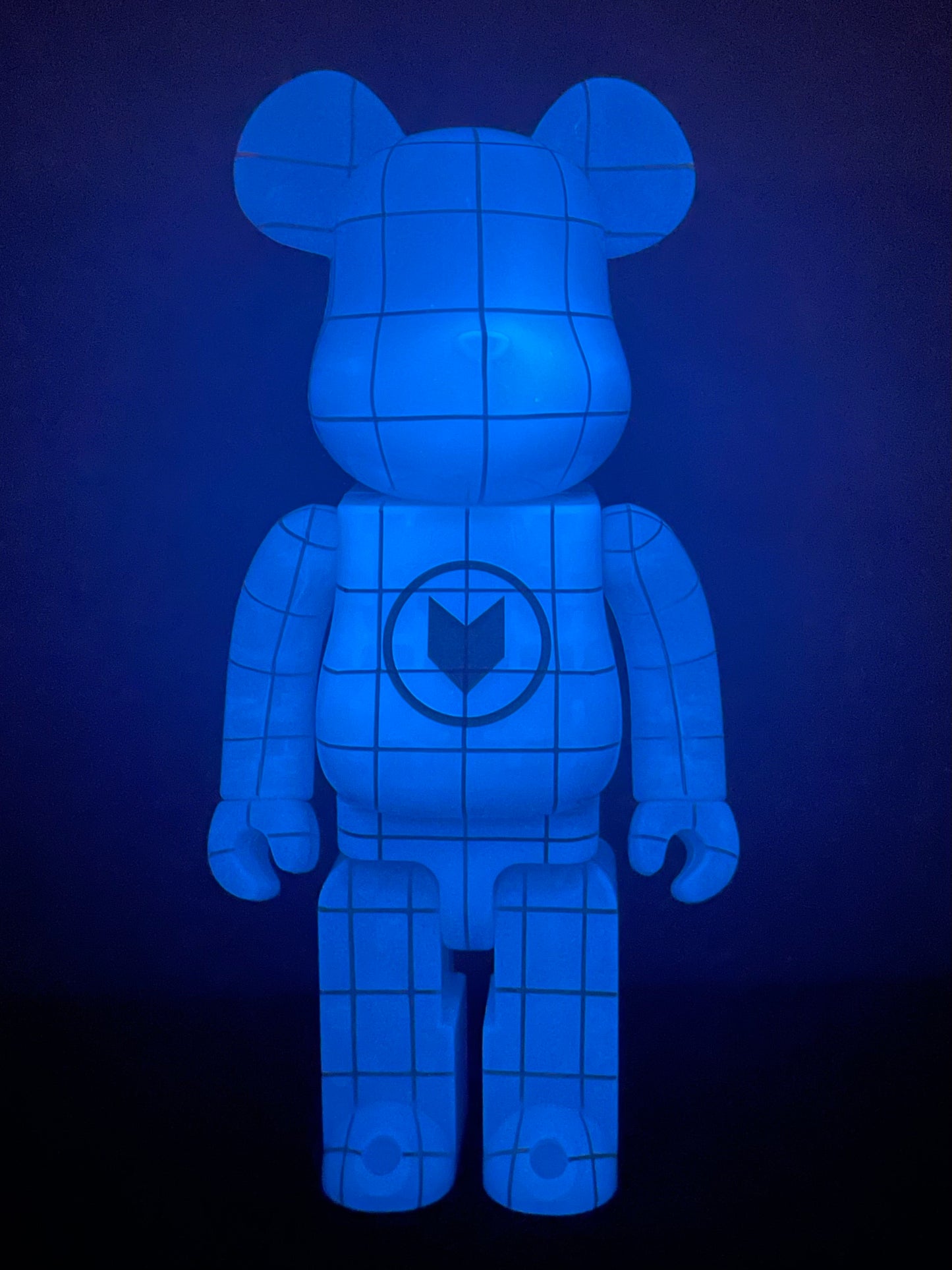 BEARBRICK Nort Blue GID 400% Figure - Medicom Toy (2007) Be@rbrick Art Toy & Box