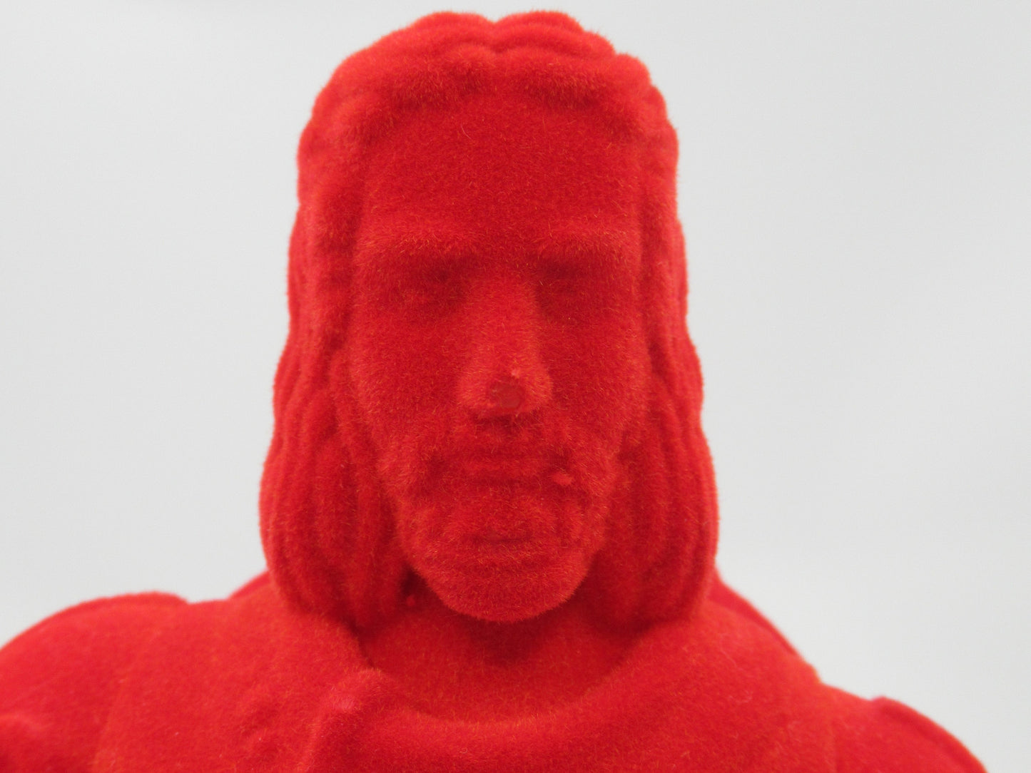 ASTRONAUT JESUS Red Flocked Figure - Doma/adFunture Workshop (2004) Limited Edition Designer Art Toy