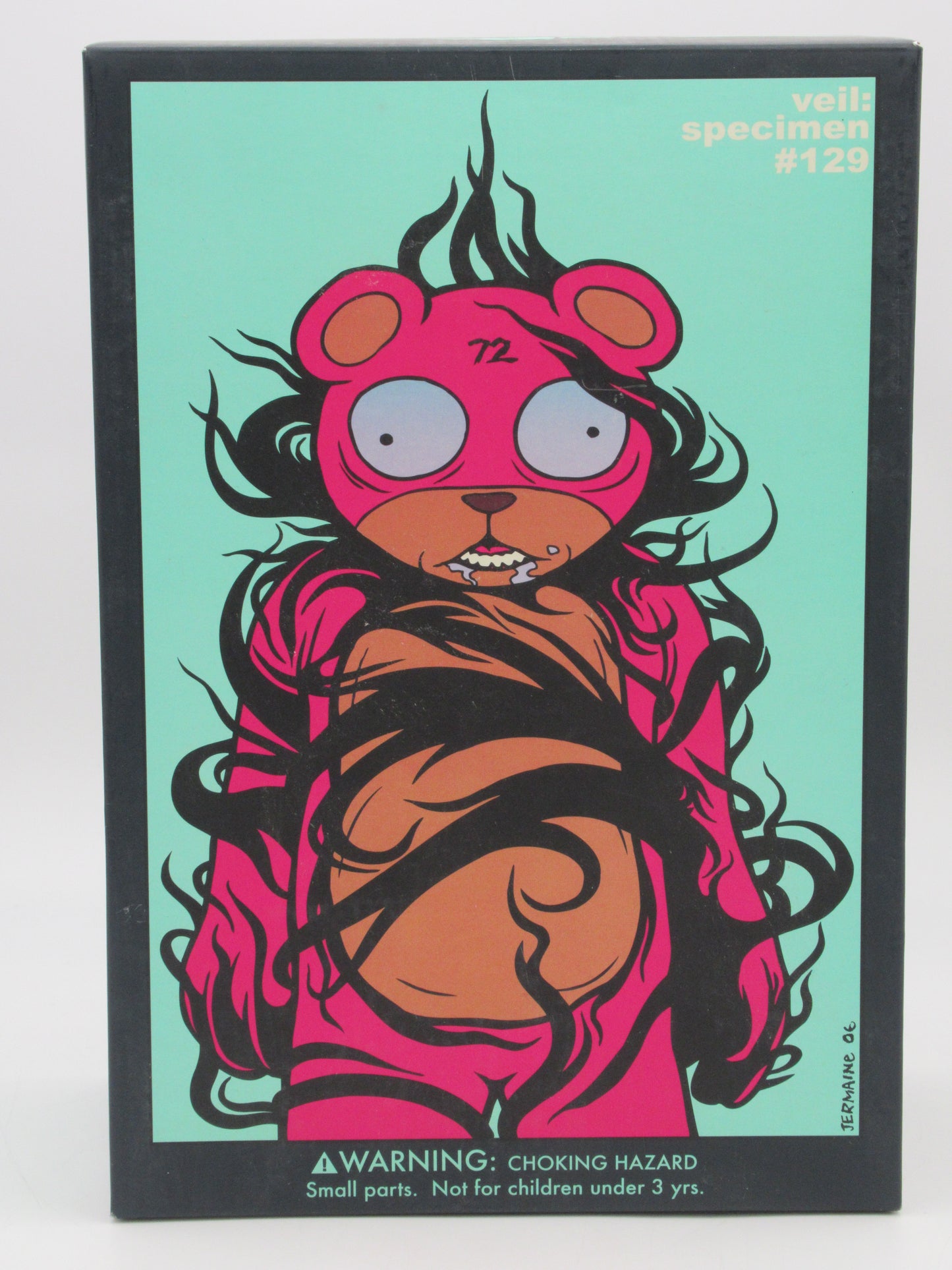 JERMAINE ROGERS Veil Specimen #129 Black GID Vinyl Bear - Strangeco (2006) Art Toy