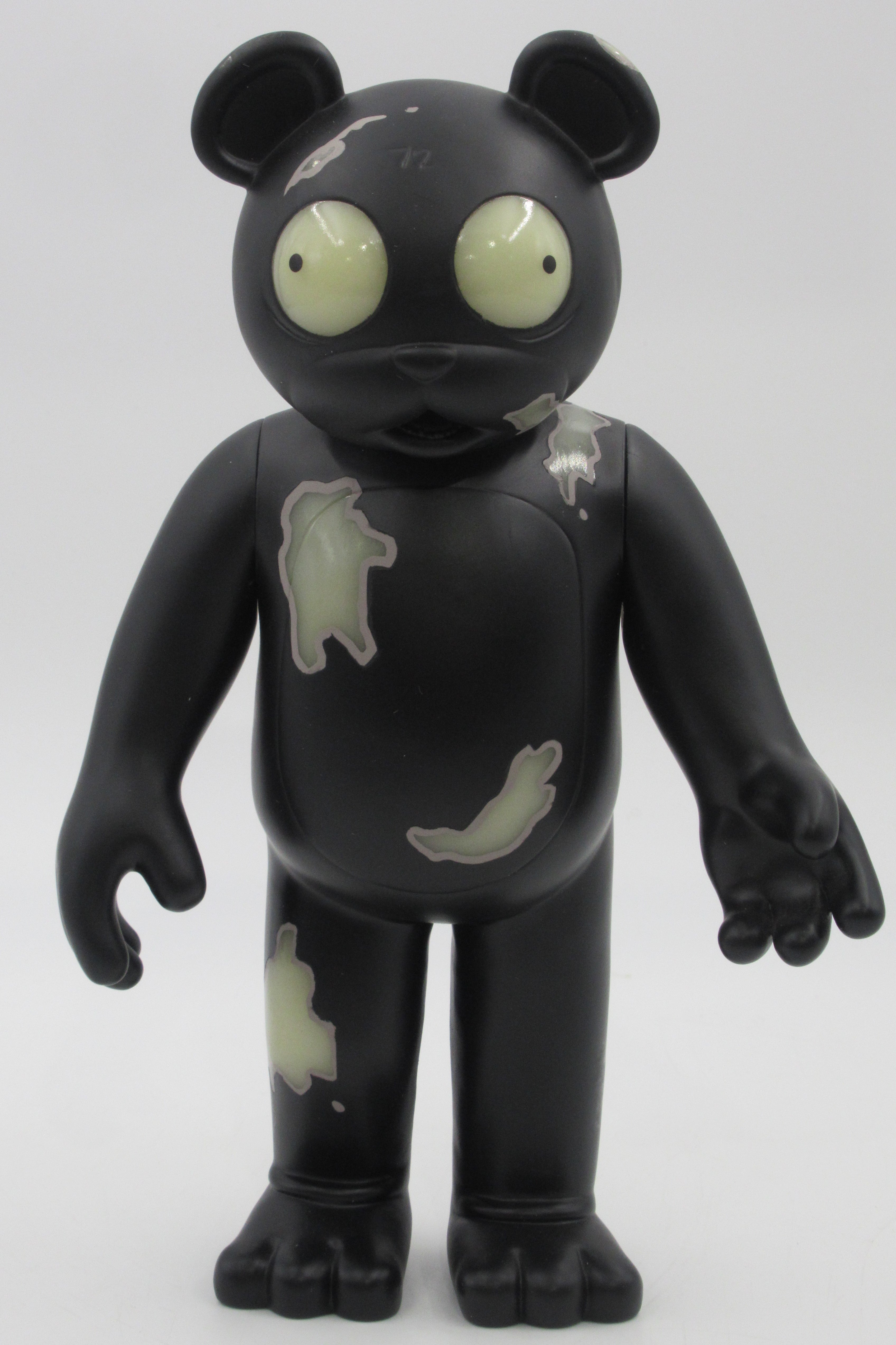 JERMAINE ROGERS Veil Specimen #129 Black GID Vinyl Bear - StrangeCo (2006) Designer Art Toy