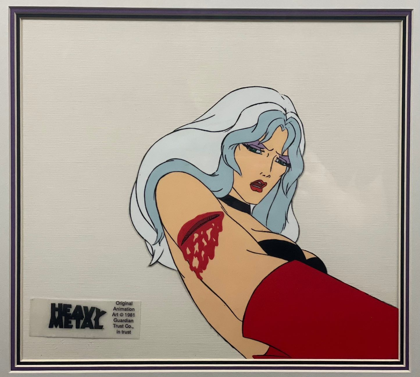 HEAVY METAL Taarna Wounded (1981) Framed Original Film Production Animation Cel