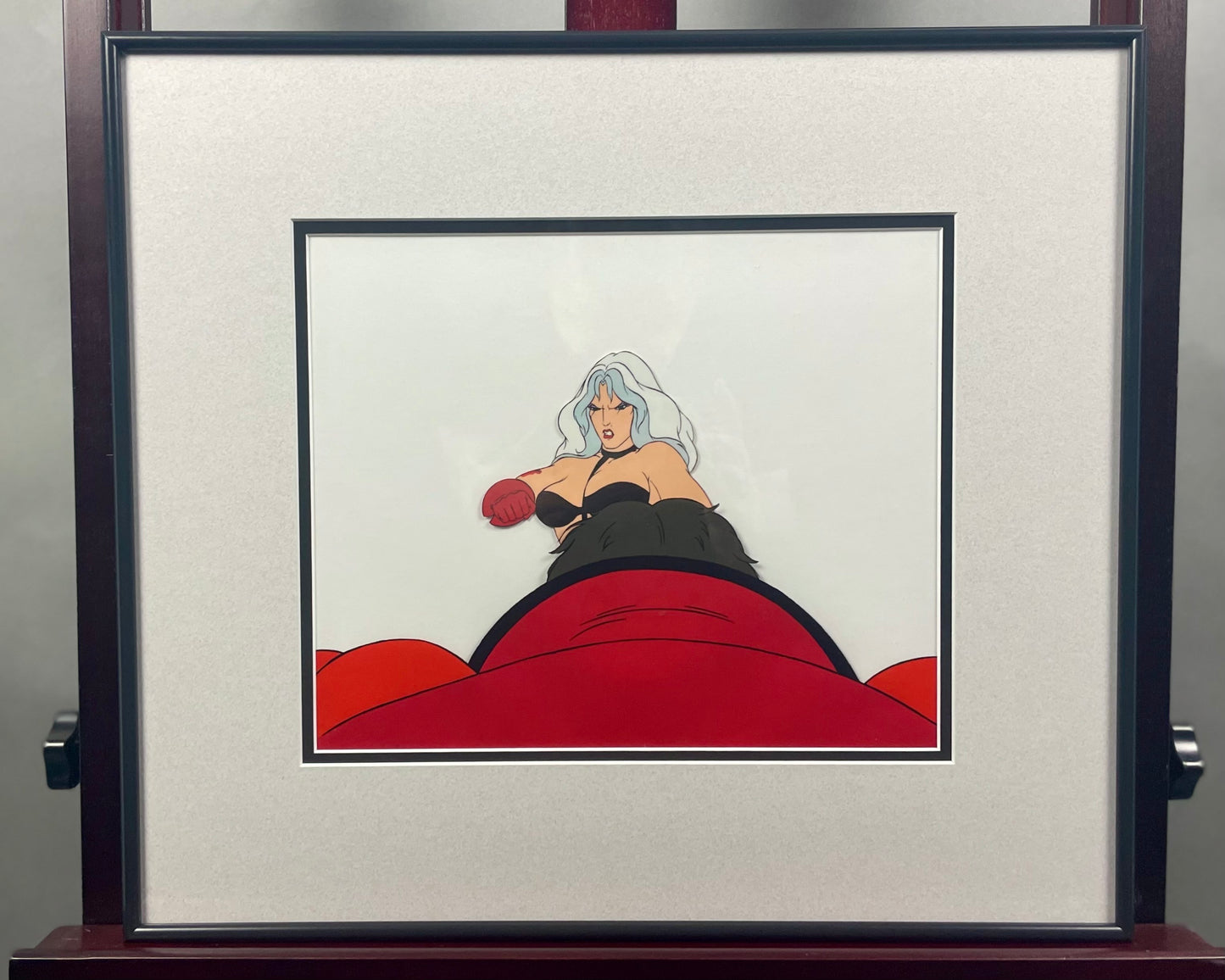 HEAVY METAL Taarna Punches Barbarian Leader (1981) Framed Original Film Production Animation Cel